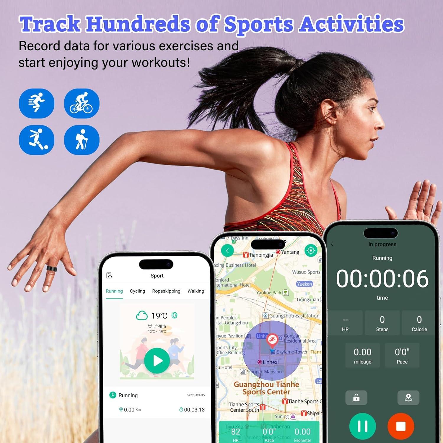 Anillo Inteligente BANGALORE VR11 para Hombres y Mujeres - Monitoreo de Salud y Actividad