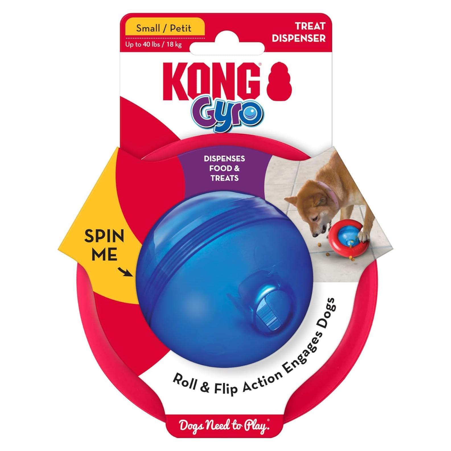 KONG Gyro - Juguete Interactivo para Perros Pequeños 12.7cm