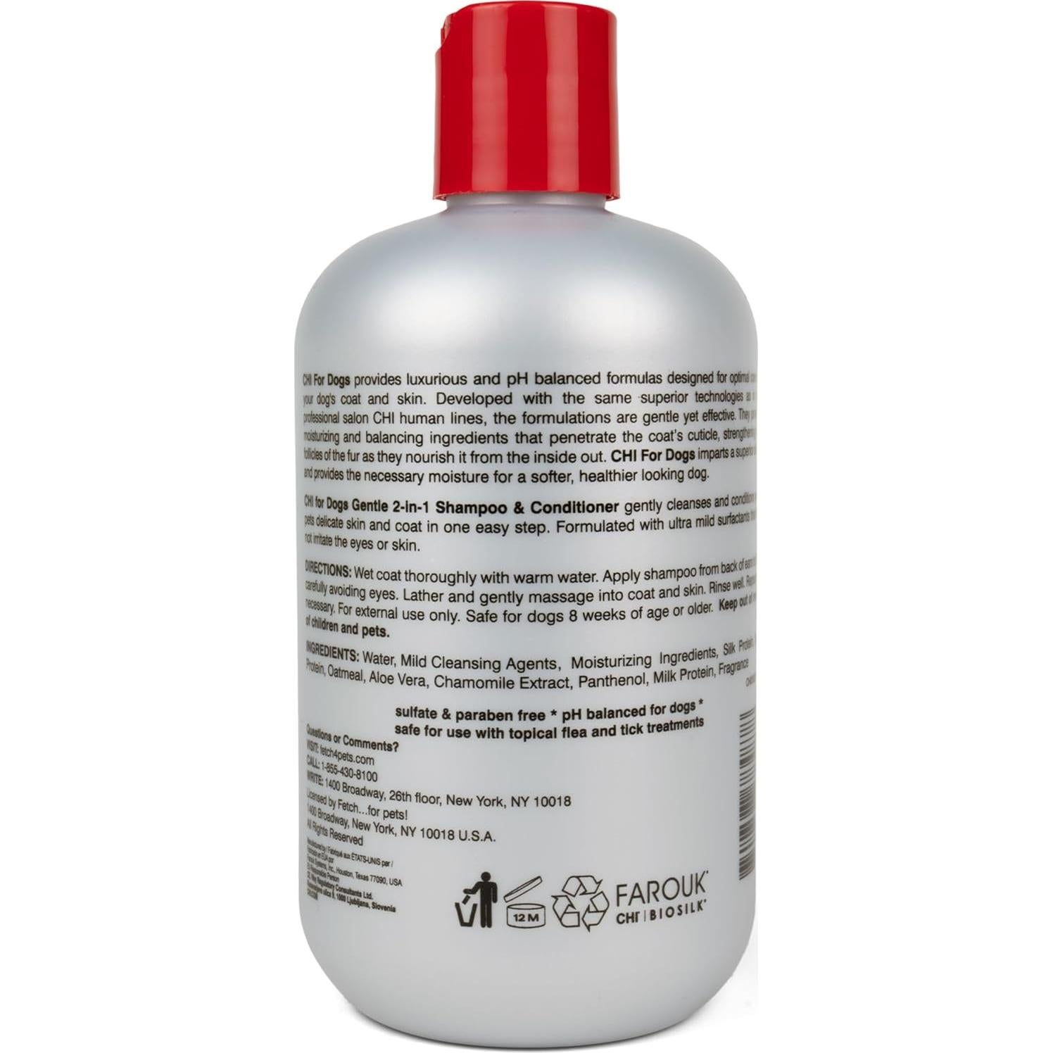 Champú y Acondicionador 2-en-1 CHI para Perros 473 ml