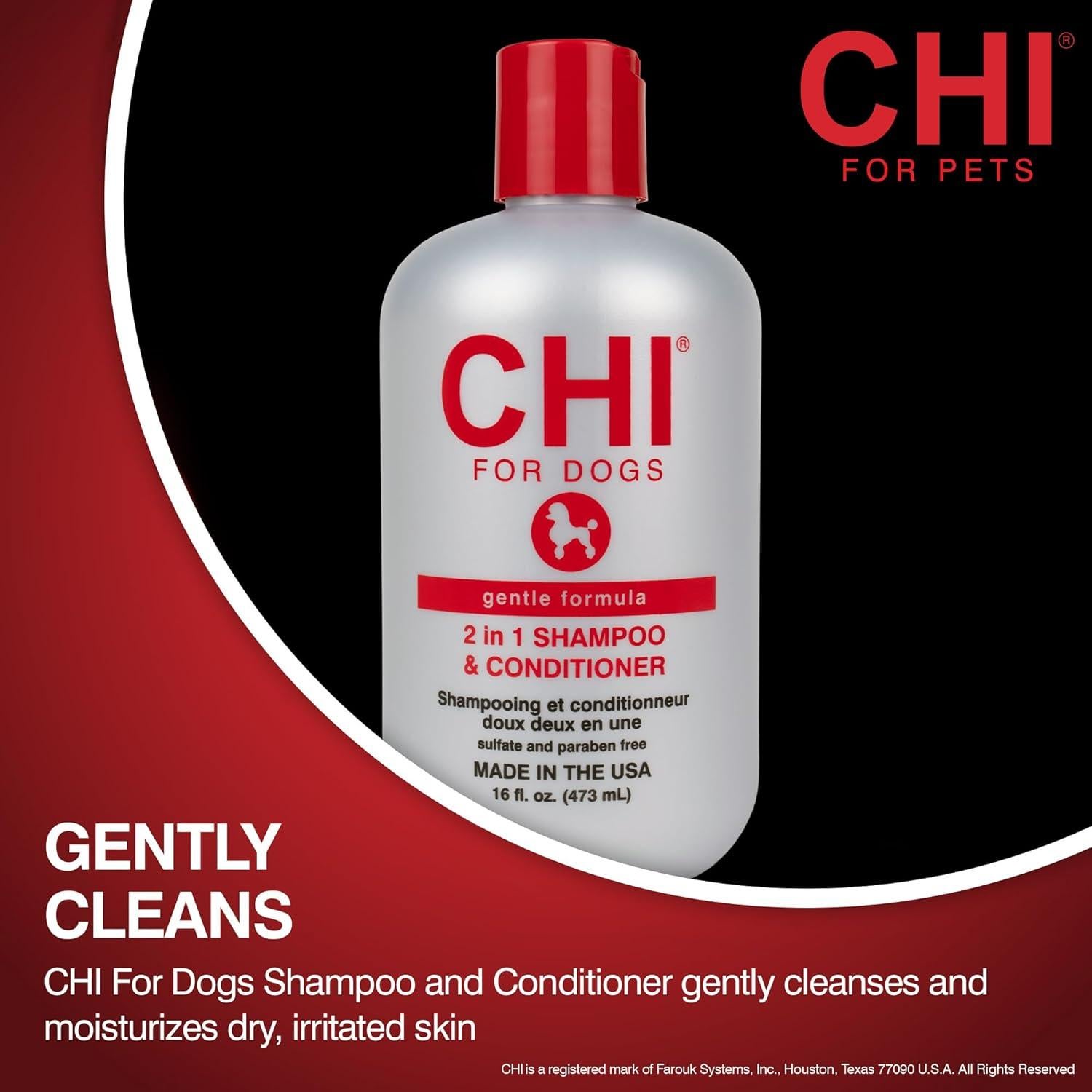 Champú y Acondicionador 2-en-1 CHI para Perros 473 ml