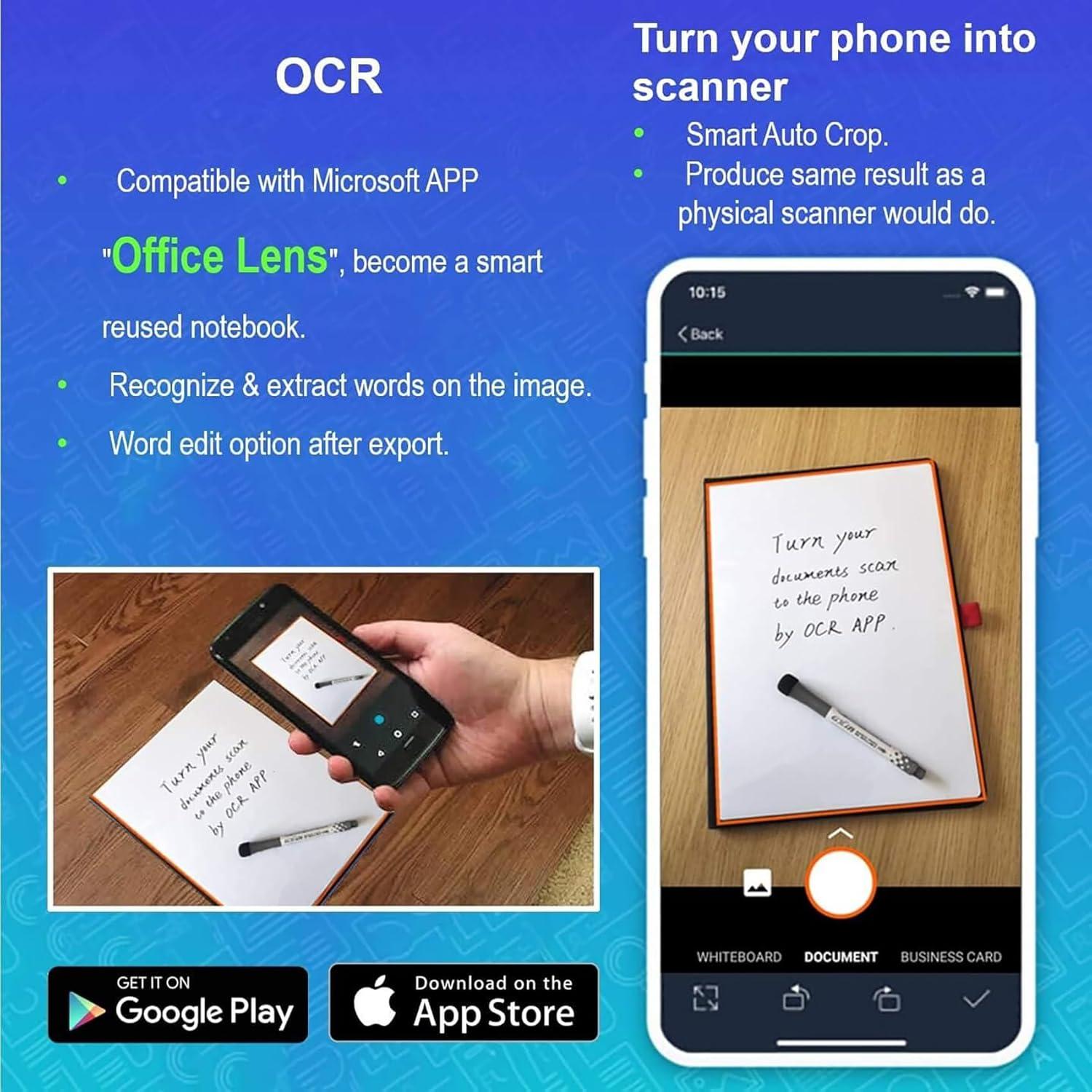 Pizarra Blanca Portátil iNenya 21.6x27.9 cm Borrado Seco