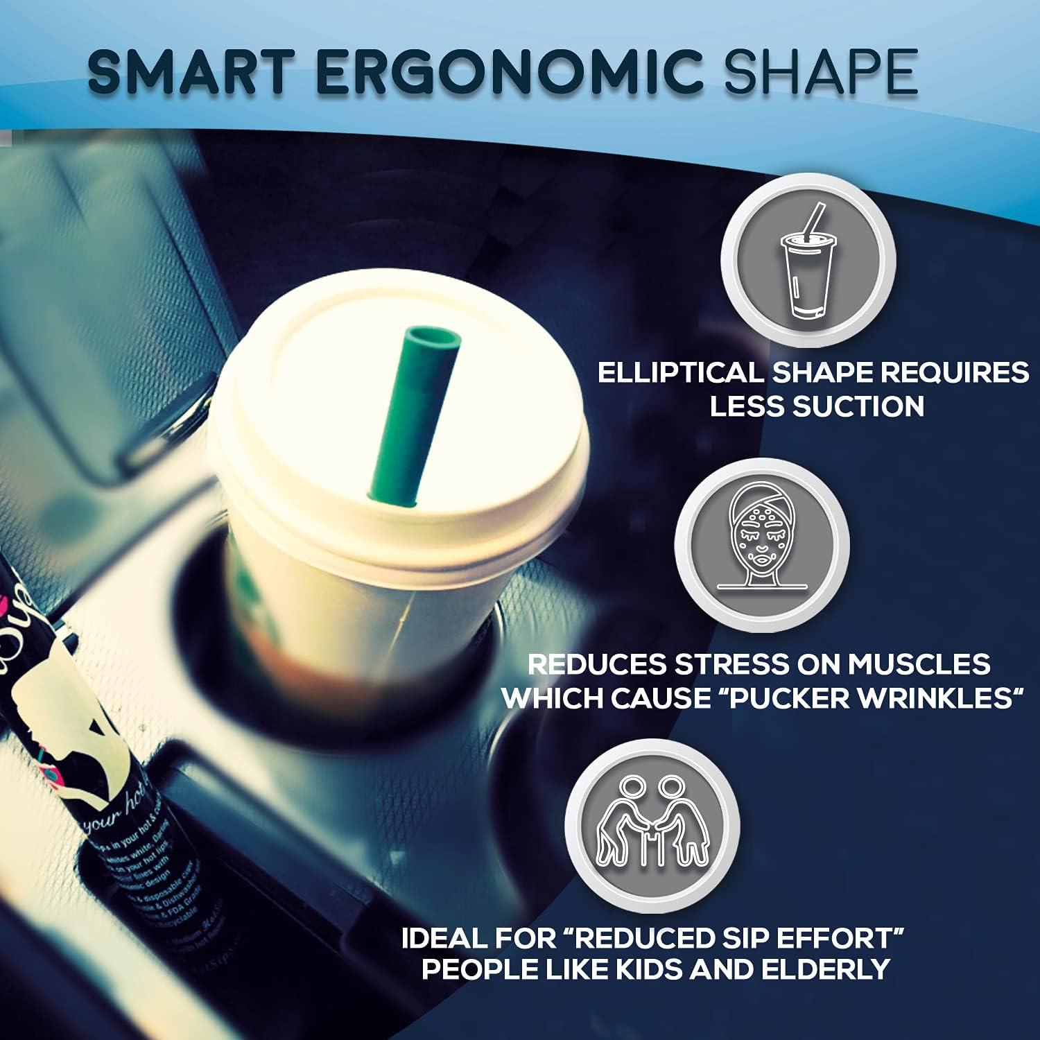 Popote Reutilizable HotSips XL Rosa Aqua - 30 y 40 oz