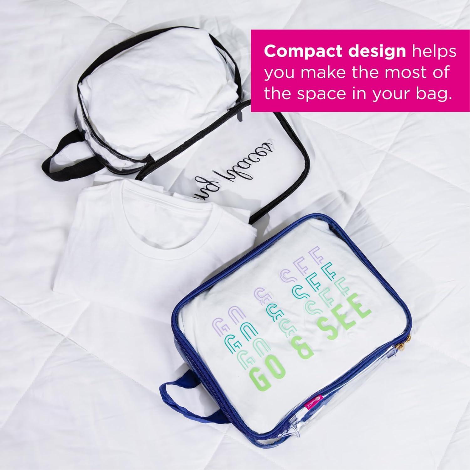 Conjunto de Cubos de Empaque Miamica 3 Piezas Claro/Negro