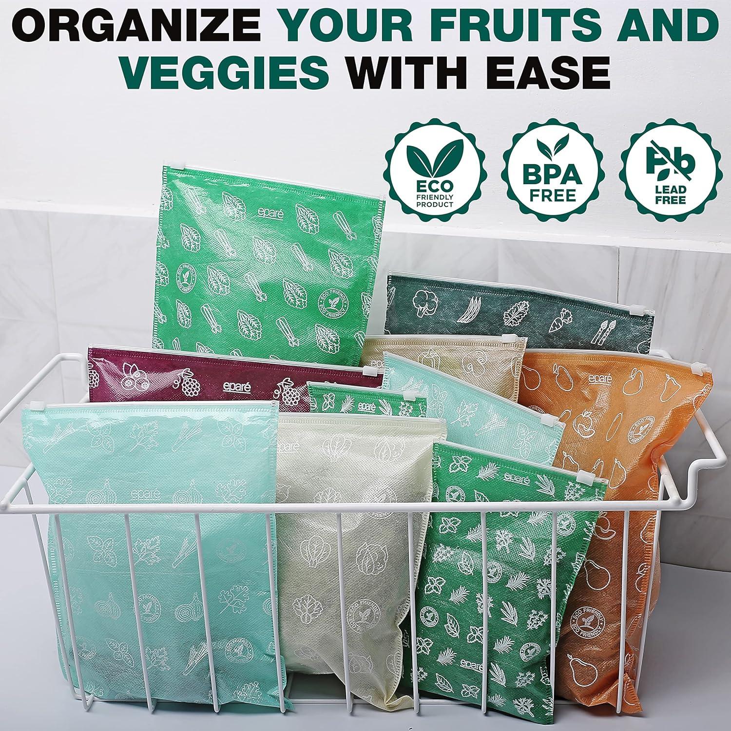 Bolsas Reutilizables Eparé para Verduras y Frutas - Set de 10