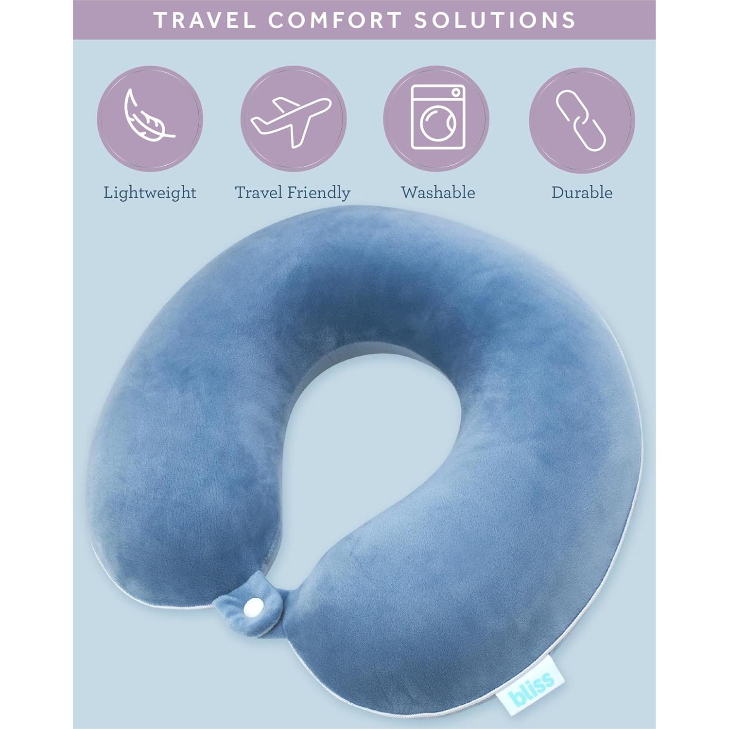 Almohada de Cuello Bliss B NECK PILLOW Espuma con Memoria Azul