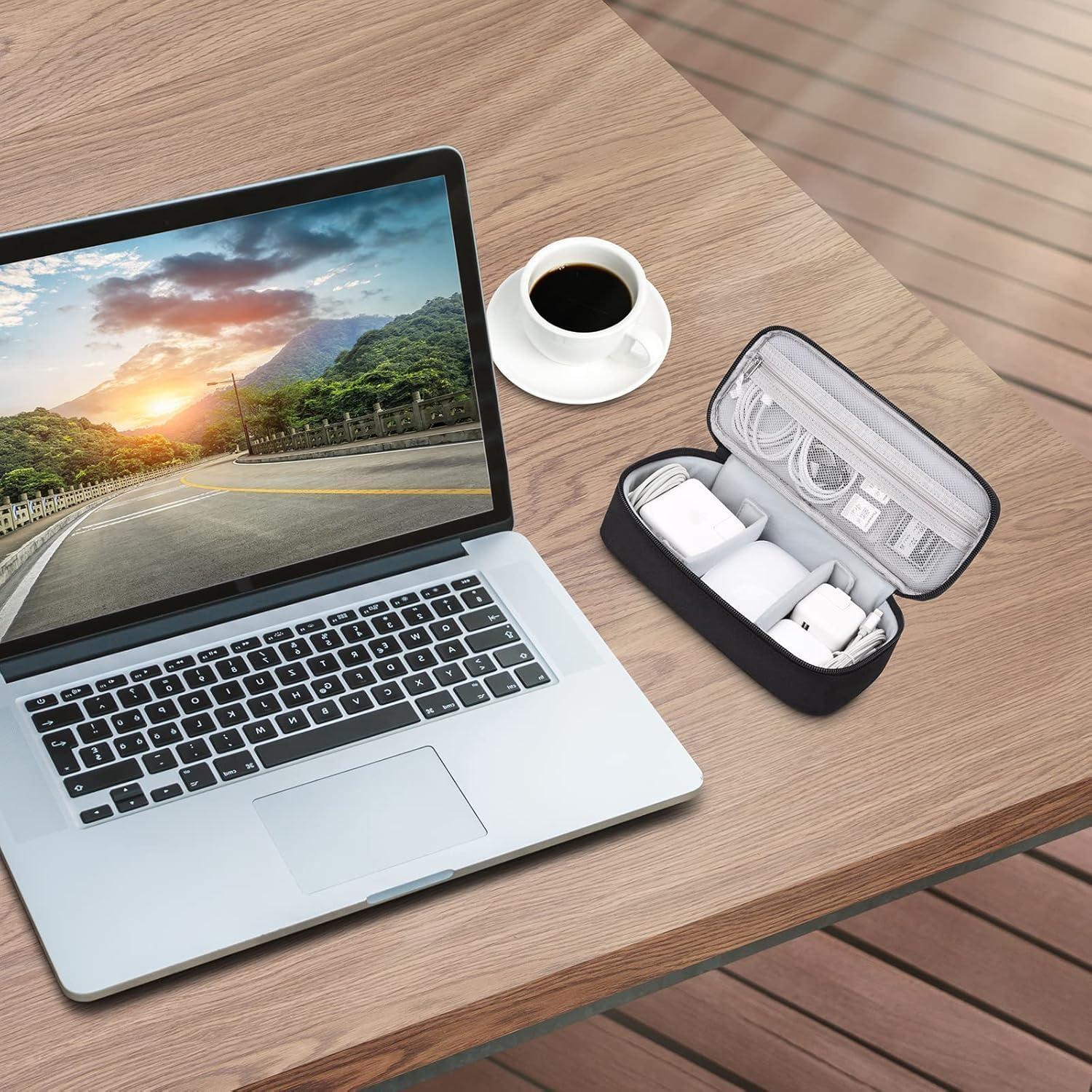 Bolsa Organizadora de Cables Yundoor Negra 24.9x11.9 cm