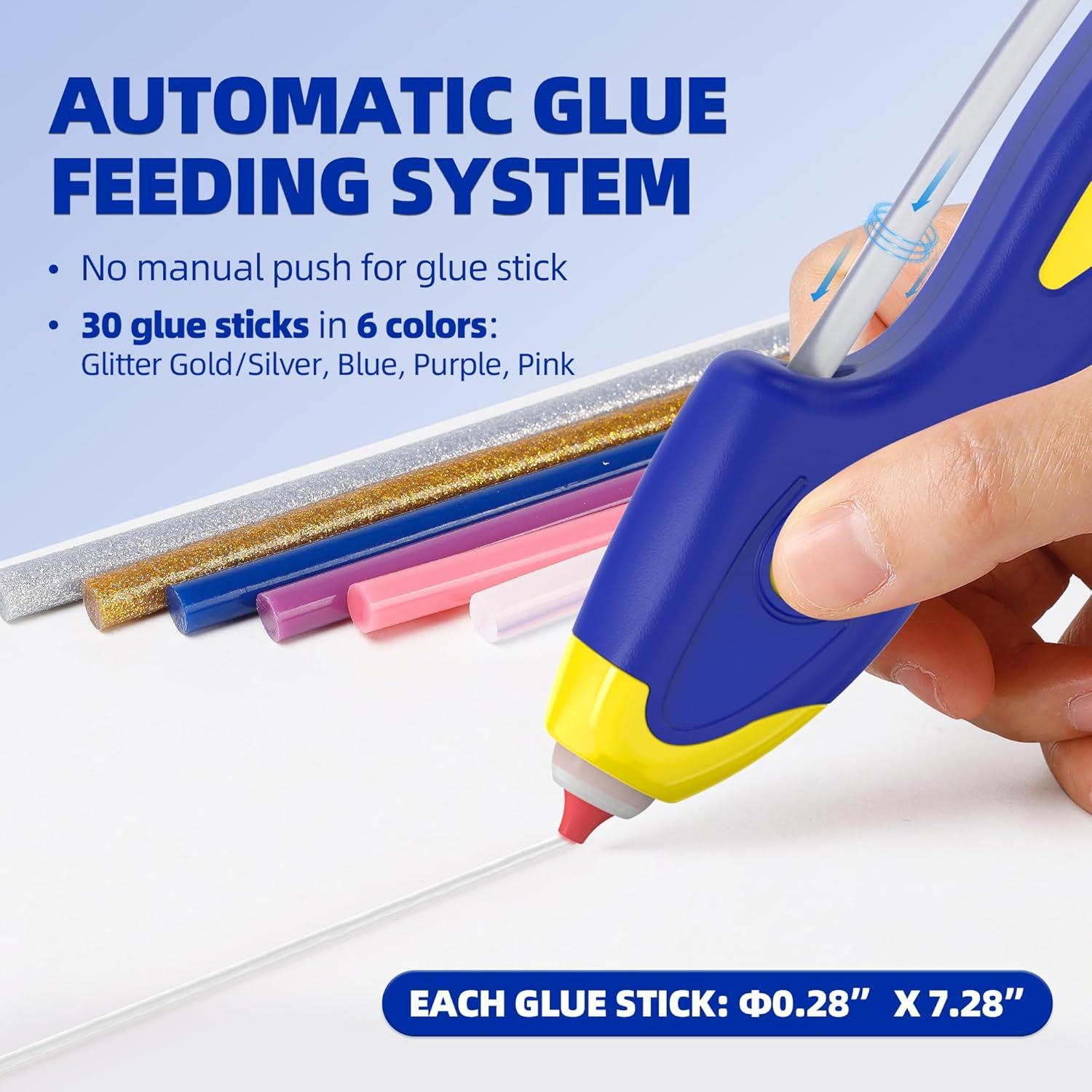 Pistola de Pegamento Caliente Inalámbrica DOINOW Azul 6s Calentamiento Rápido