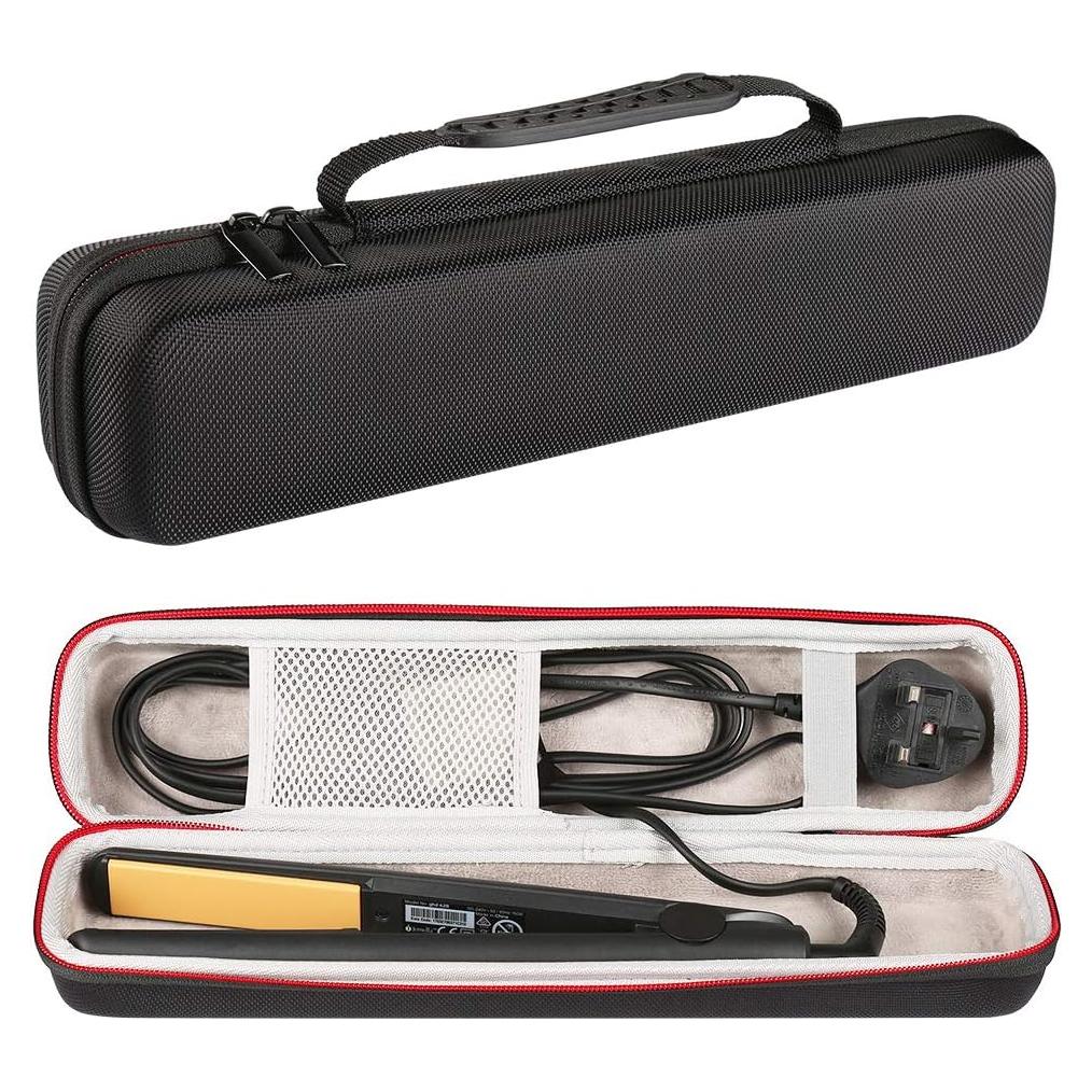 Funda Dura EVA Faylapa para Plancha de Cabello Negra 36x8x6 cm