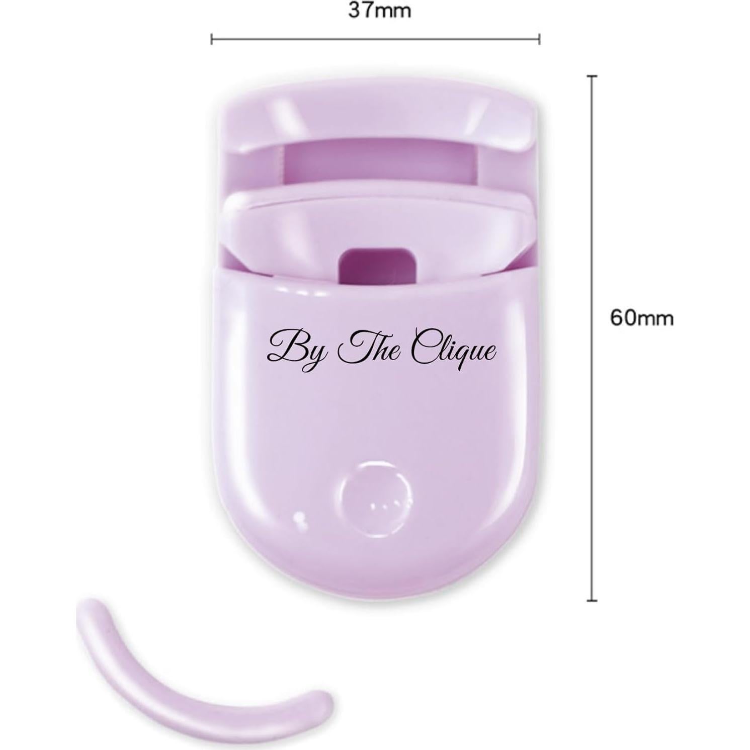 Rizador de Pestañas Mini Portátil The Clique Lila con Almohadillas