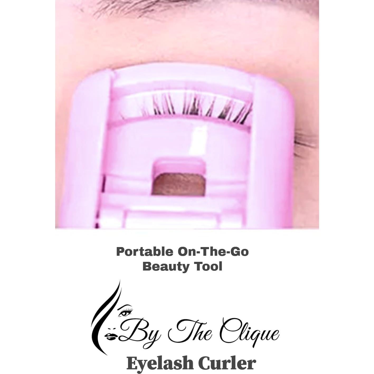 Rizador de Pestañas Mini Portátil The Clique Lila con Almohadillas