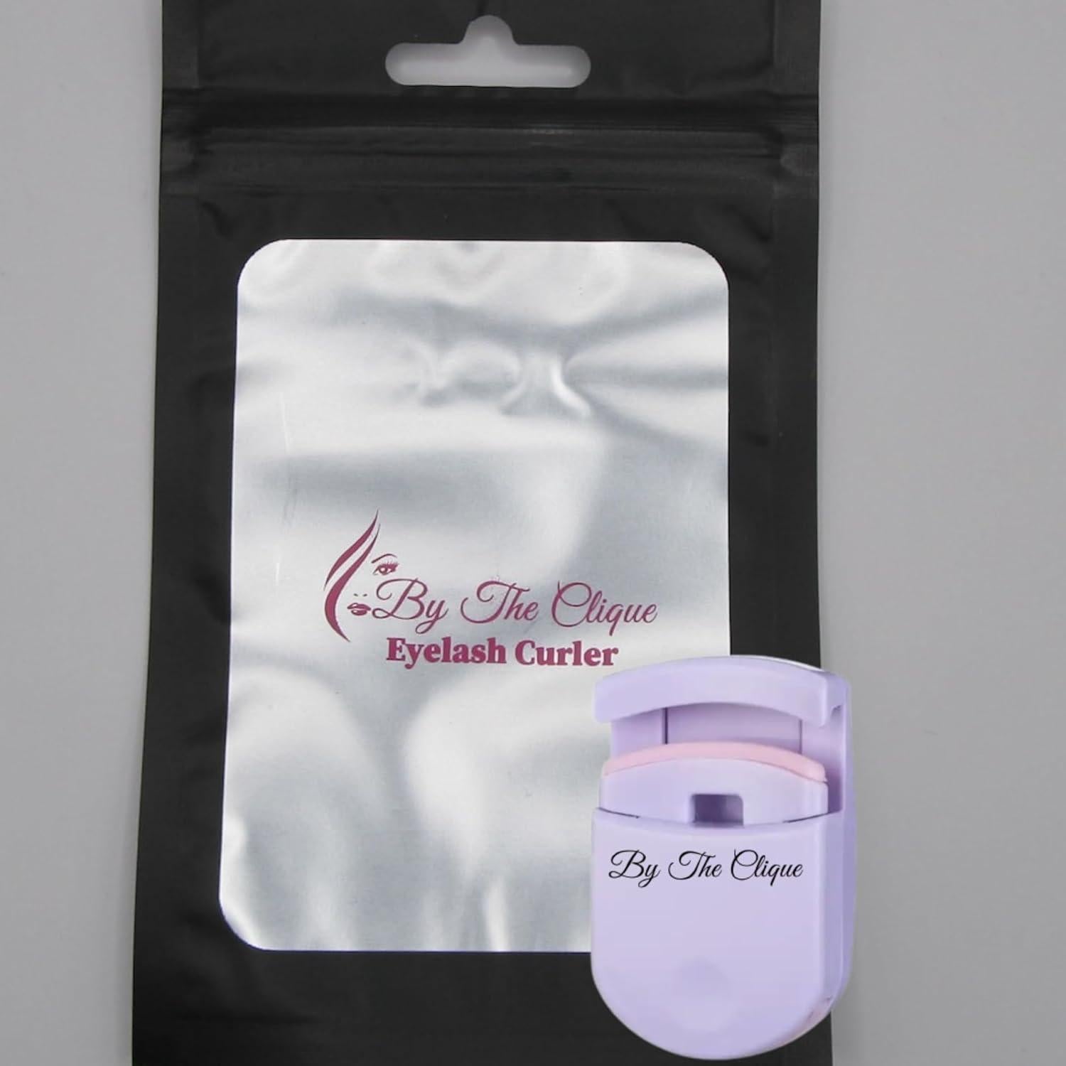 Rizador de Pestañas Mini Portátil The Clique Lila con Almohadillas