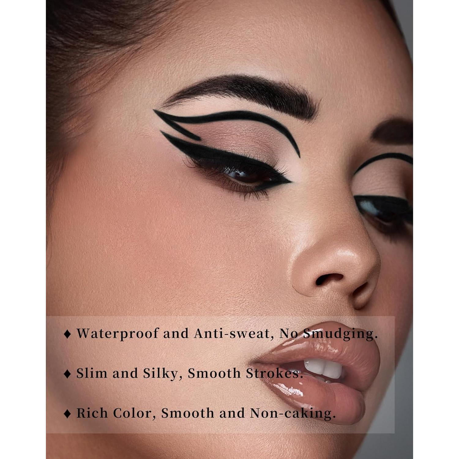 Delineador de Gel Negro Caedelfly a Prueba de Agua 9g