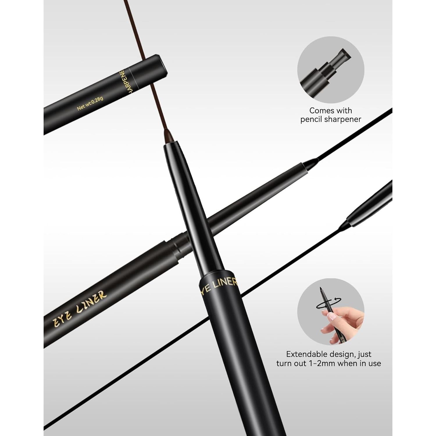 Delineador de Gel Negro Caedelfly a Prueba de Agua 9g