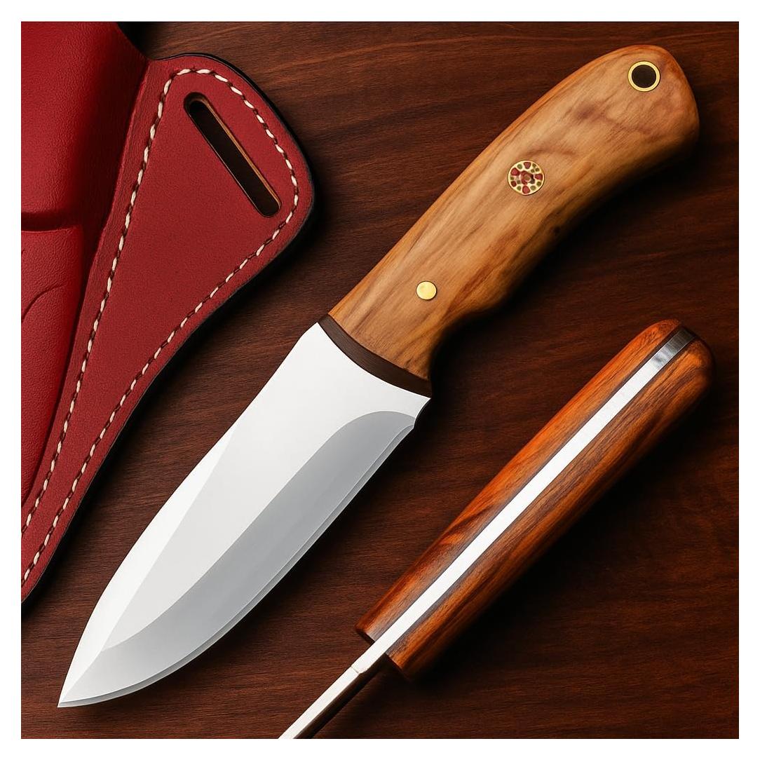 Cuchillo de Caza FH TRADERS 20.3 cm Acero Inoxidable Mango Madera