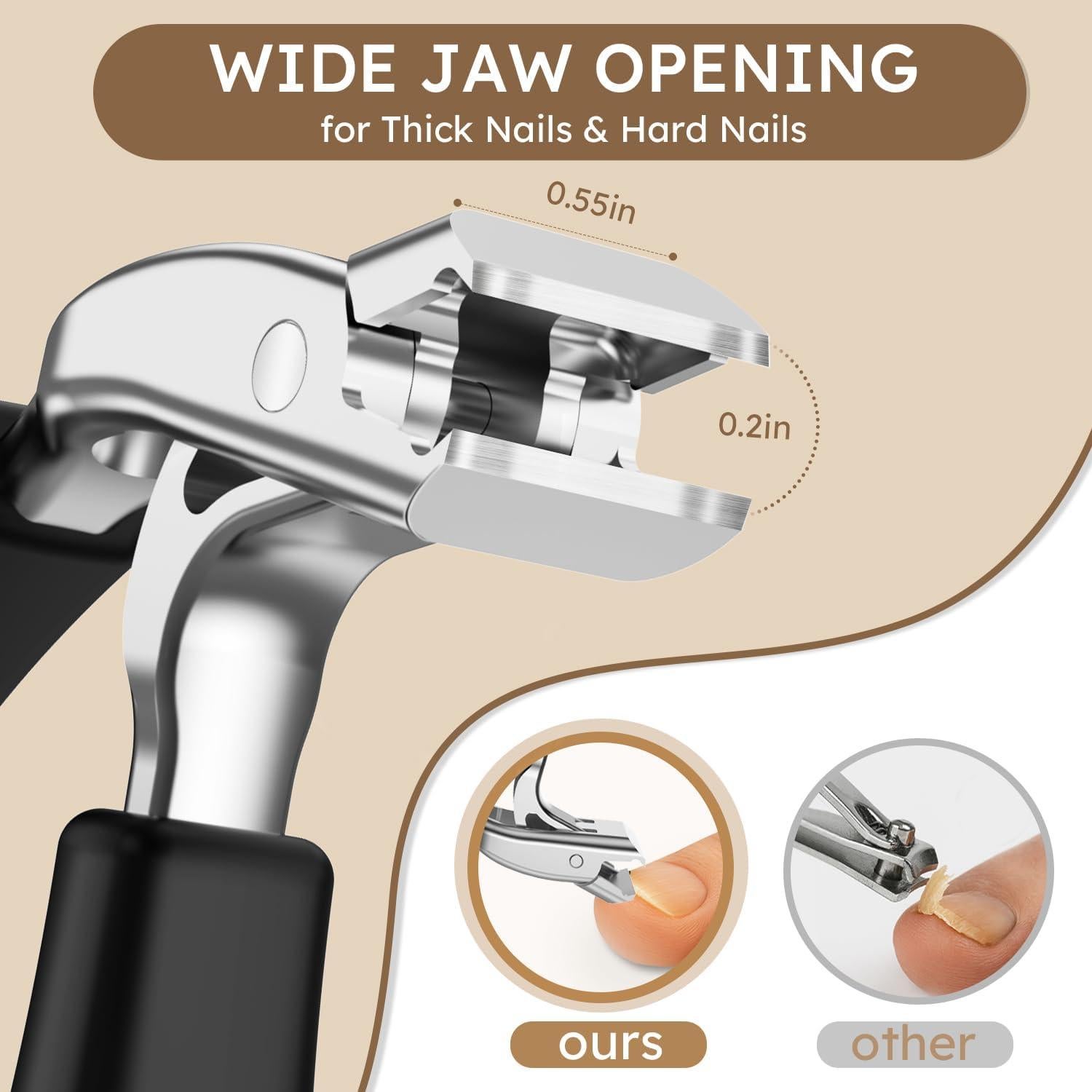 Cortauñas Angulado Nailysor para Uñas Gruesas - Mango Antideslizante