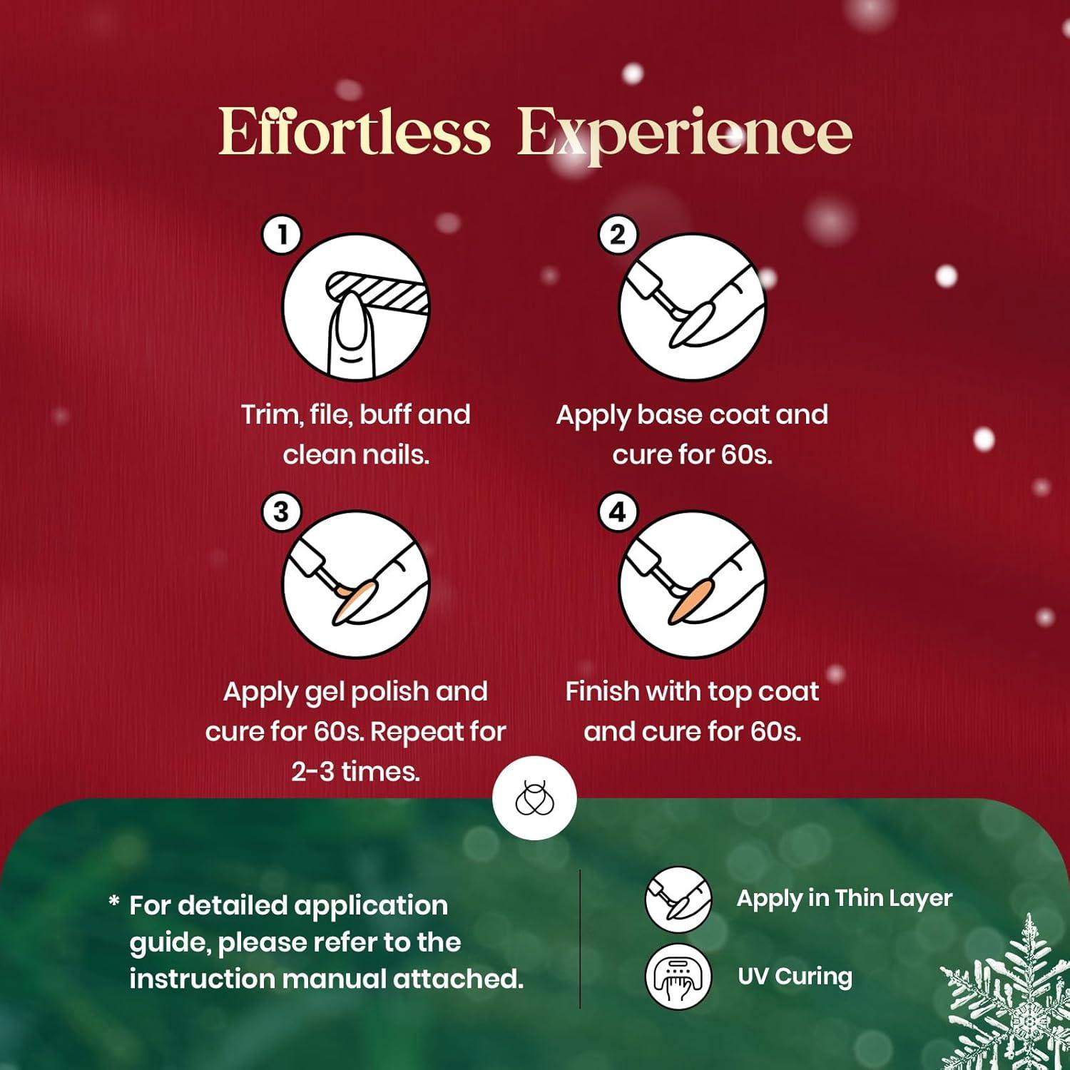 Set de 6 Esmaltes de Uñas en Gel Beetles - Colores Navideños