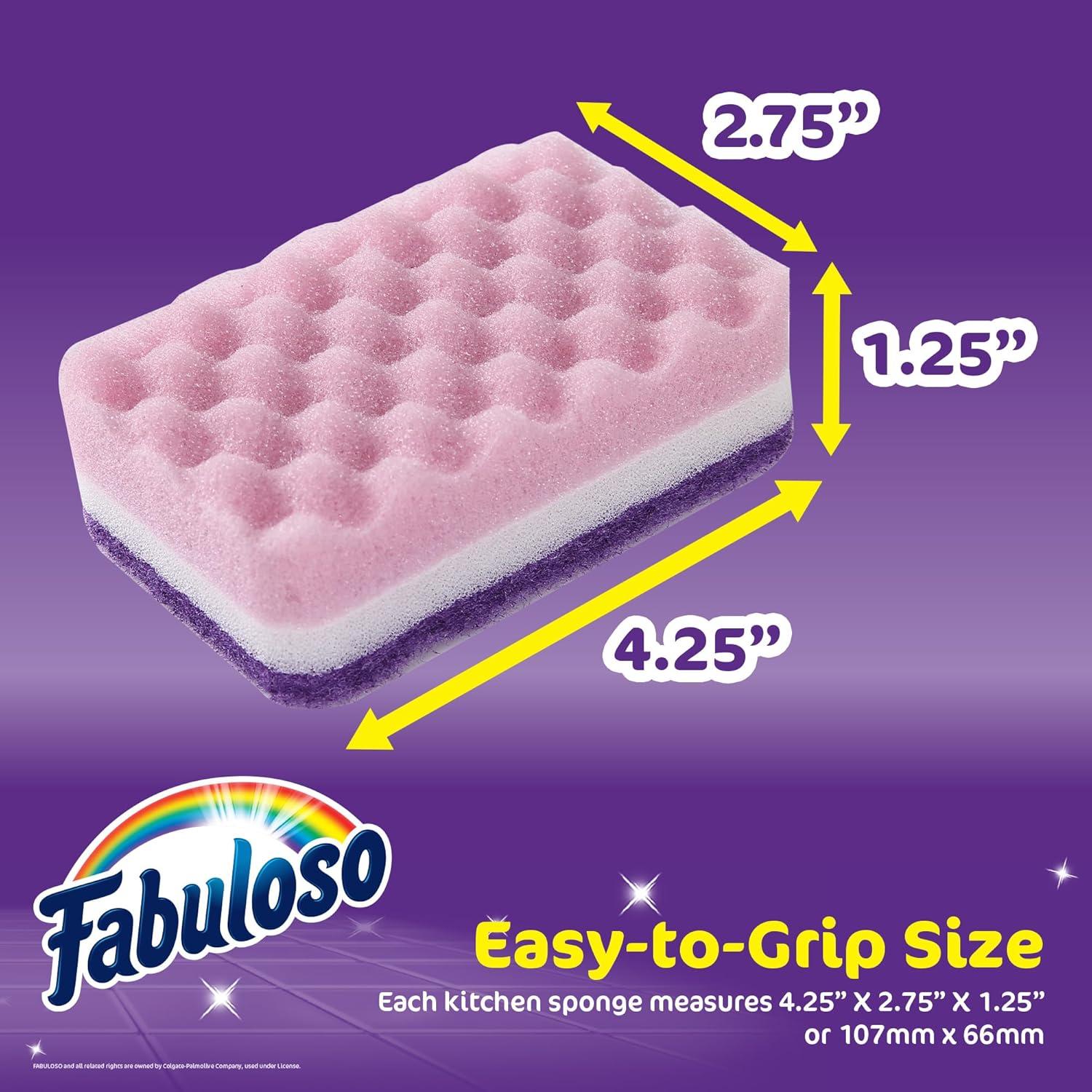 Esponjas Fabuloso Morado - 4 Unidades Sin Rayones 107mm