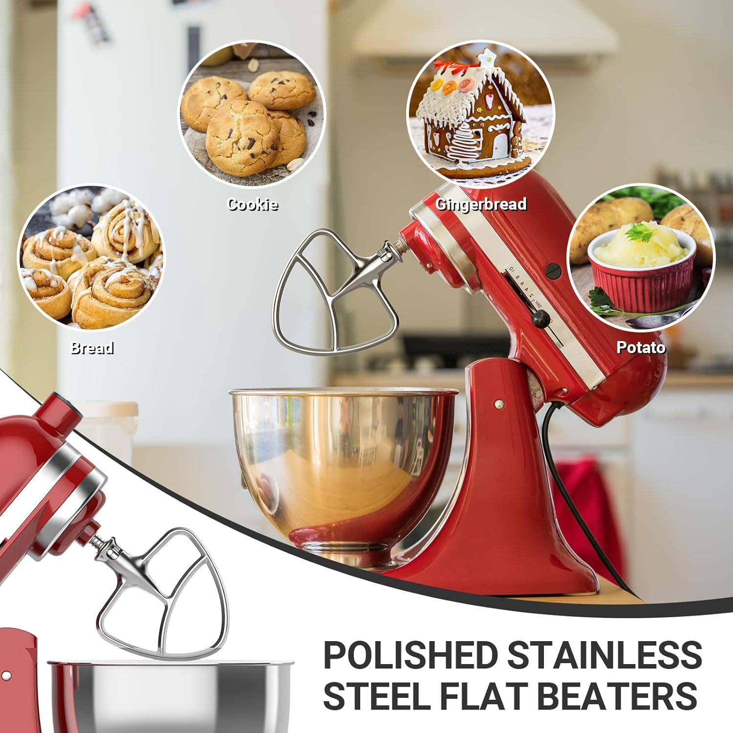 Batidor Plano de Acero Inoxidable InnoMoon para Kitchenaid 4.5-5Qt