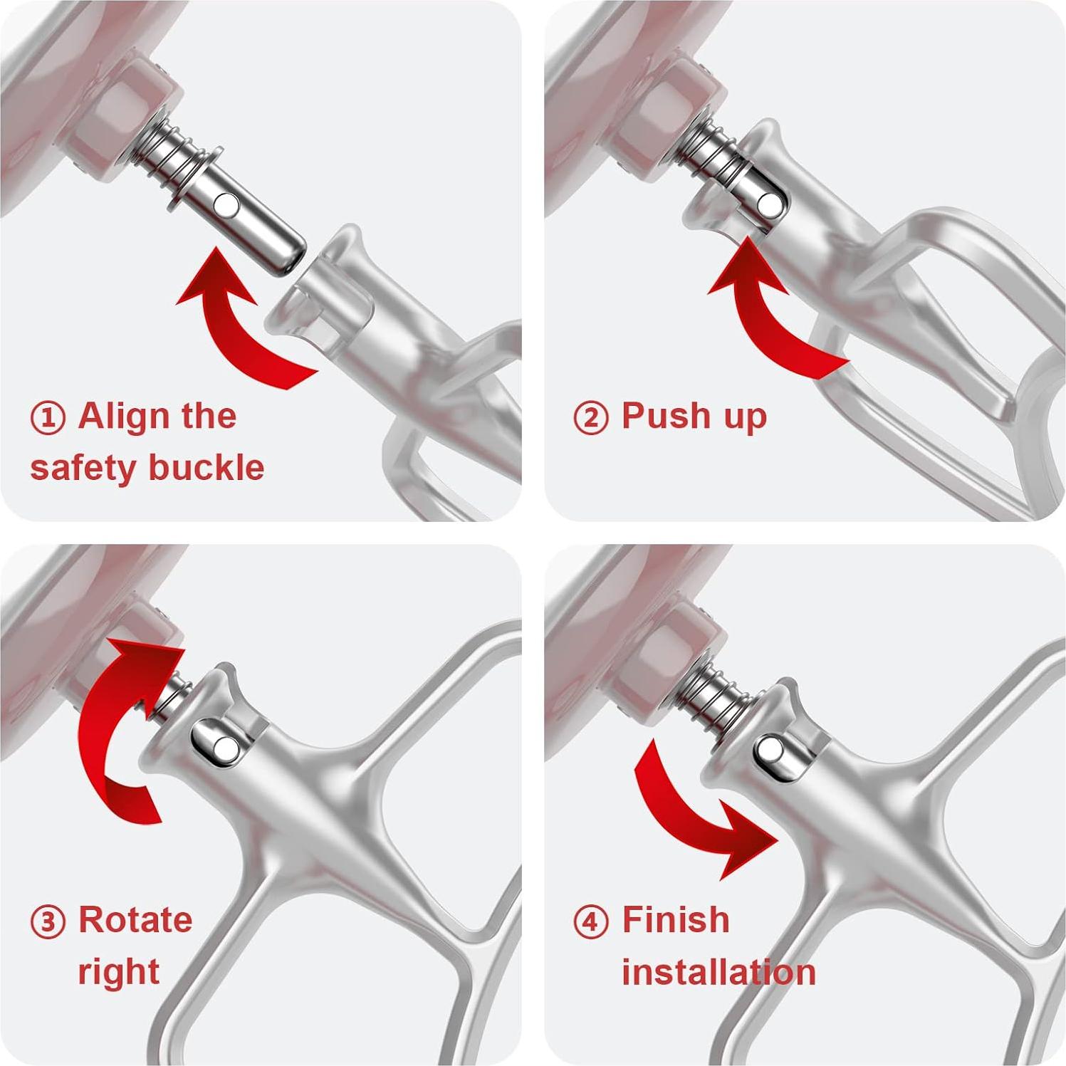 Batidor Plano de Acero Inoxidable InnoMoon para Kitchenaid 4.5-5Qt