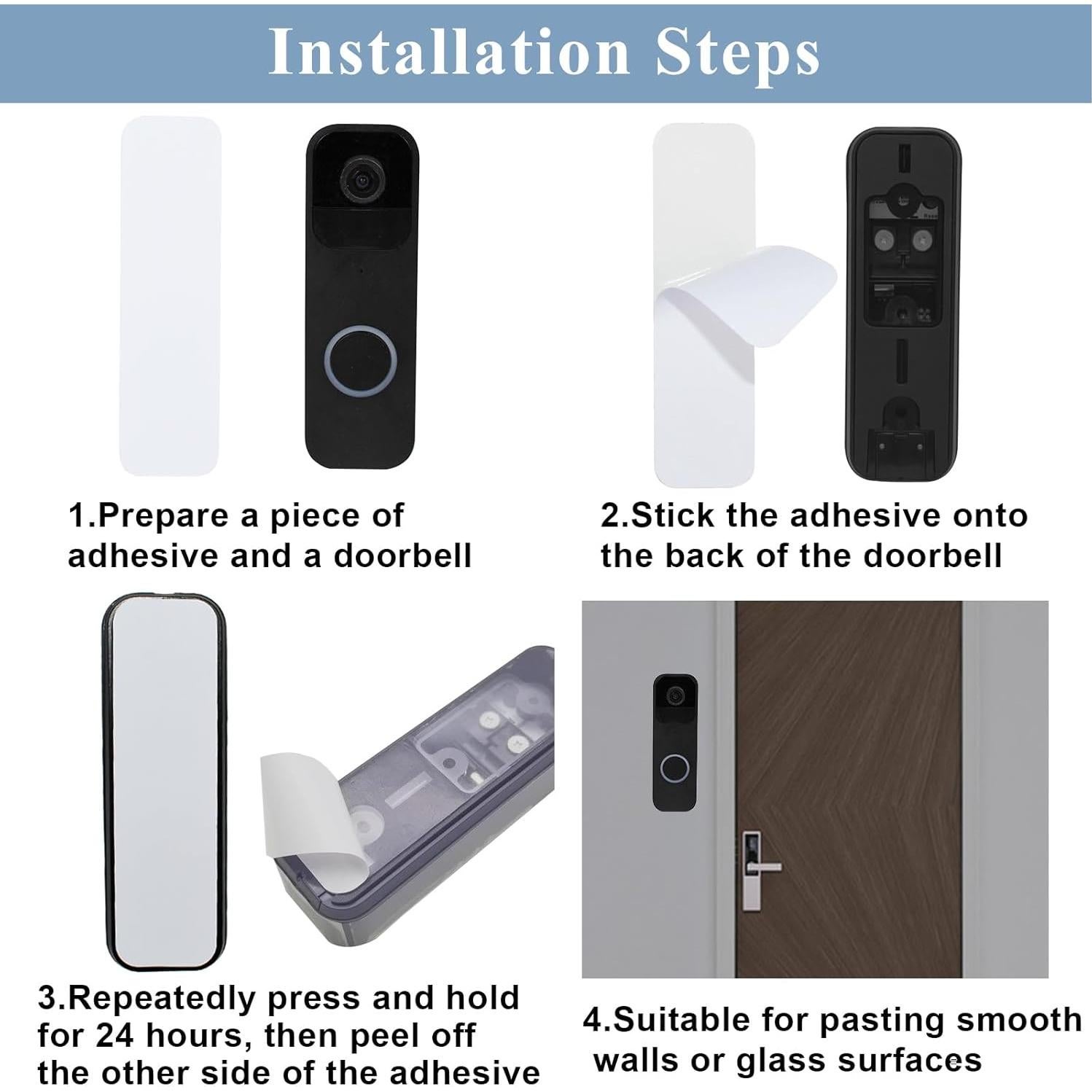 Paquete de 6 cintas adhesivas OYOCAM para Blink Video Doorbell