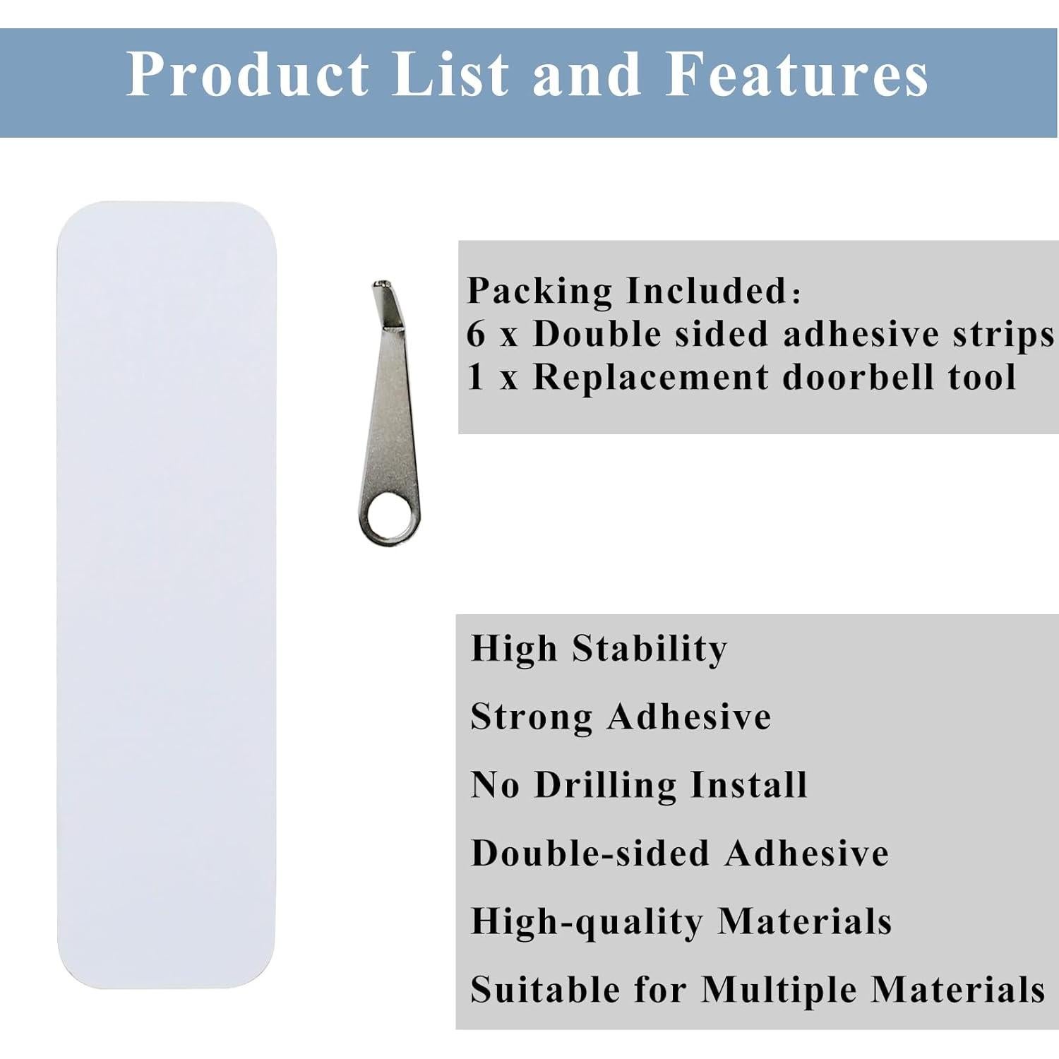 Paquete de 6 cintas adhesivas OYOCAM para Blink Video Doorbell