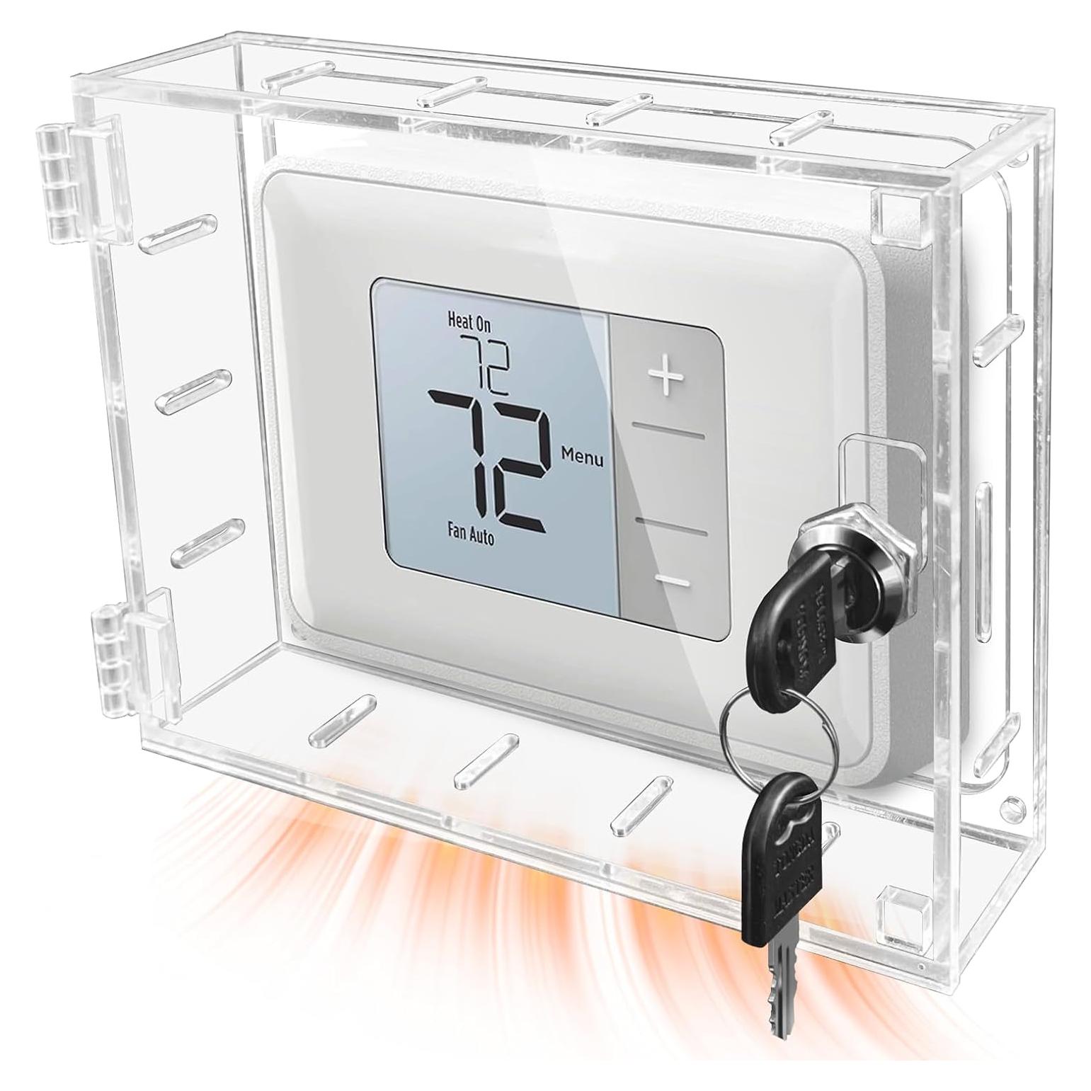 Caja de bloqueo para termostato groword con llave 17x13 cm