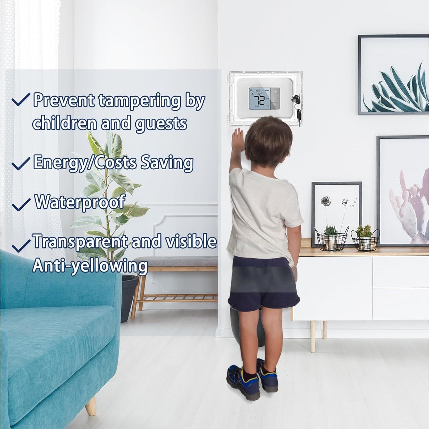 Caja de bloqueo para termostato groword con llave 17x13 cm