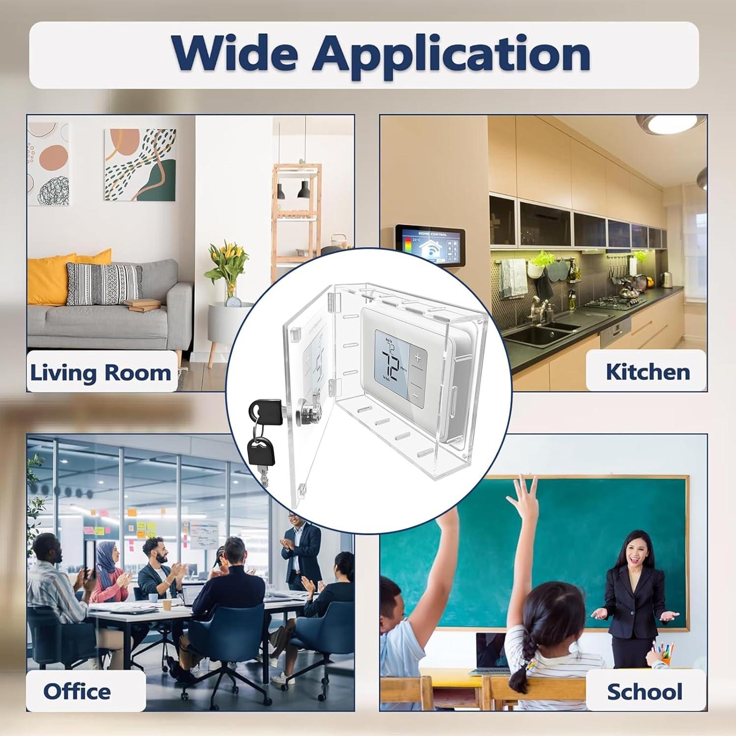 Caja de bloqueo para termostato groword con llave 17x13 cm