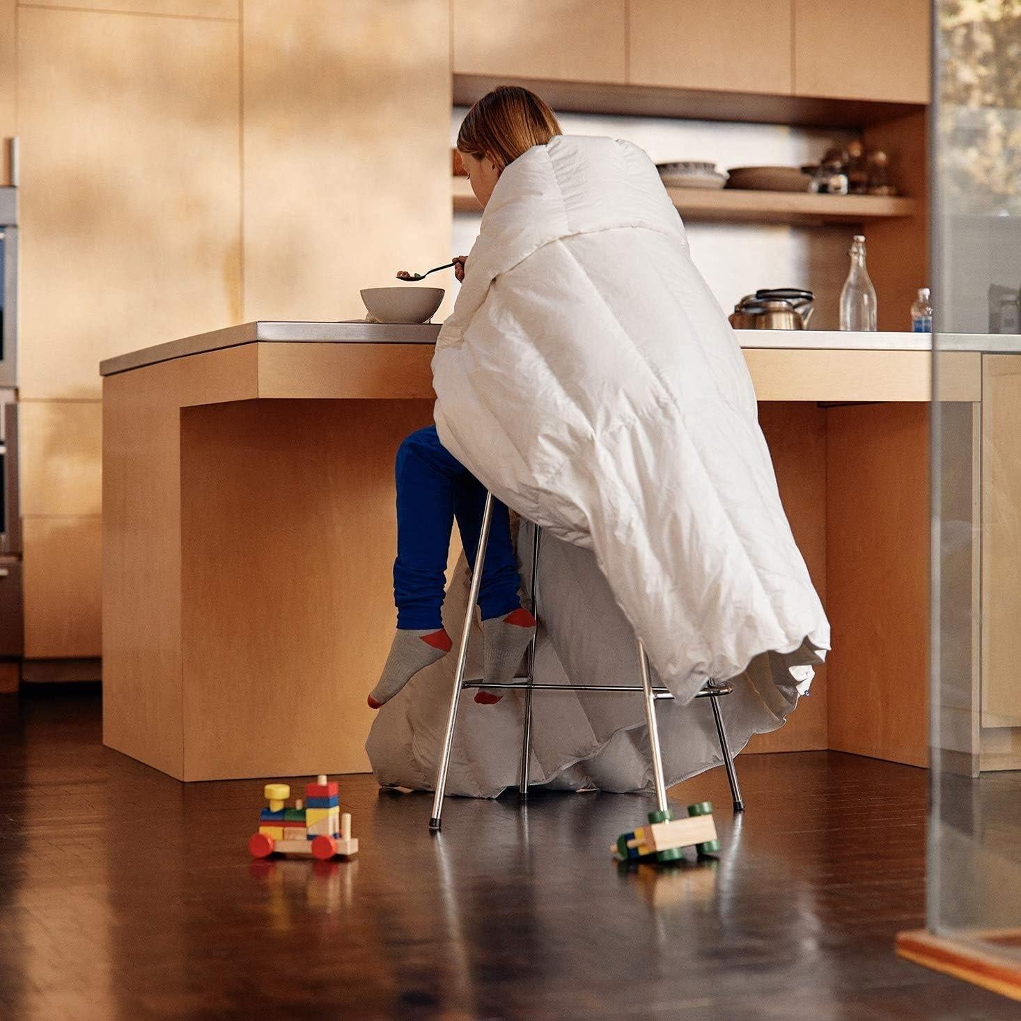 Edredón de Plumas Casper Rey Blanco 100% Algodón