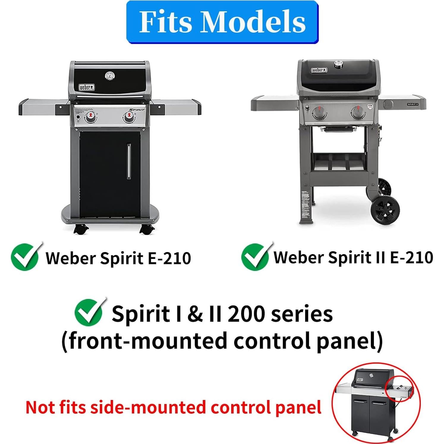 Quemadores de Parrilla Weber Spirit I y II E-210 Acero Inoxidable