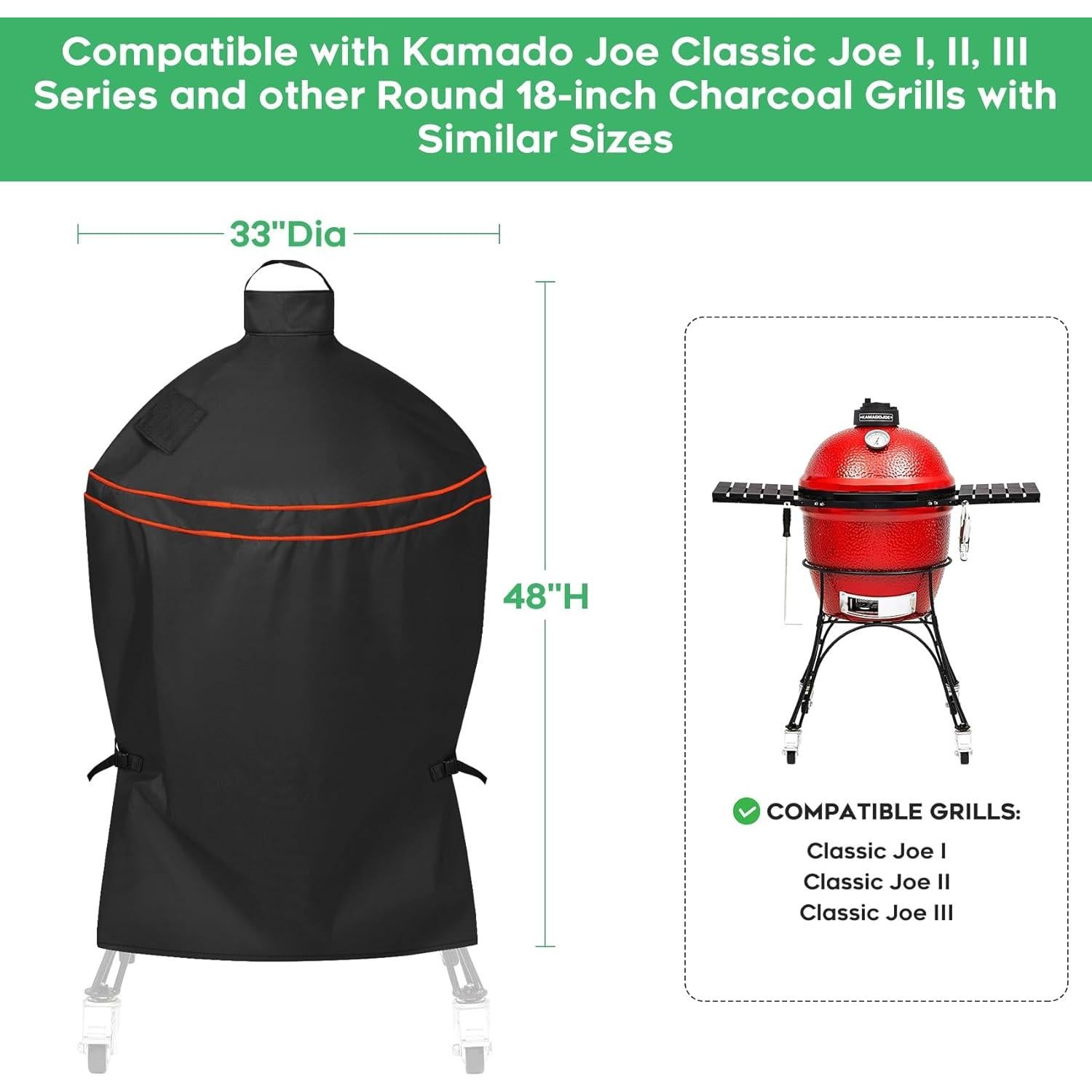 Funda para Parrilla 600D EZ-DONGTENG 18" Kamado Joe