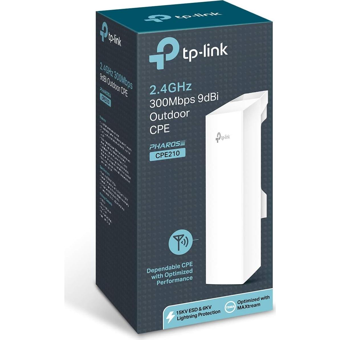 CPE TP-Link 2.4GHz 300Mbps 9dBi al aire libre hasta 5km