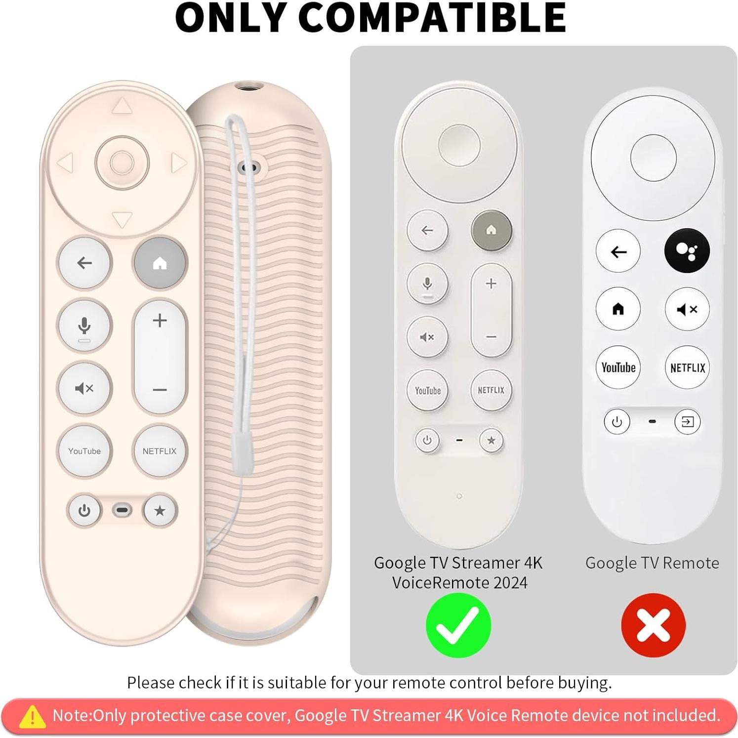 Funda de Silicona para Control Remoto Google TV 4K 2024 - 3 Pcs