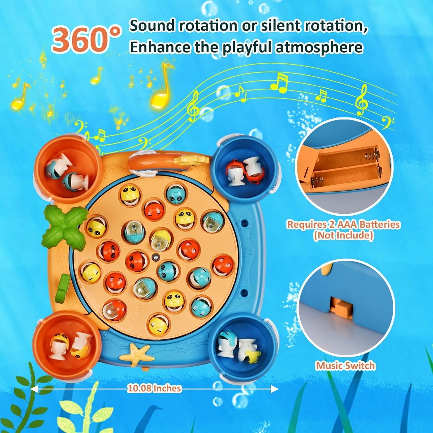 Juego de Pesca Magnético Jovarous - 21 Peces y 6 Cañas