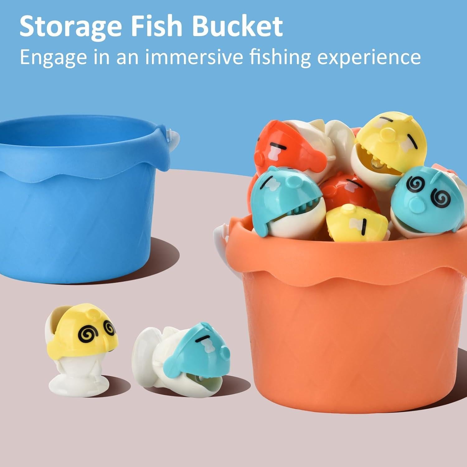 Juego de Pesca Magnético Jovarous - 21 Peces y 6 Cañas