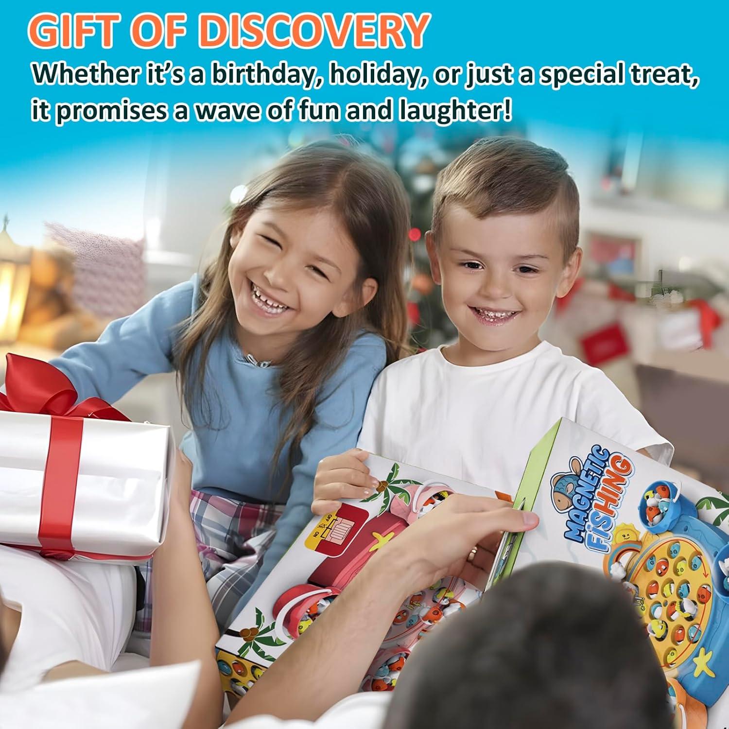 Juego de Pesca Magnético Jovarous - 21 Peces y 6 Cañas