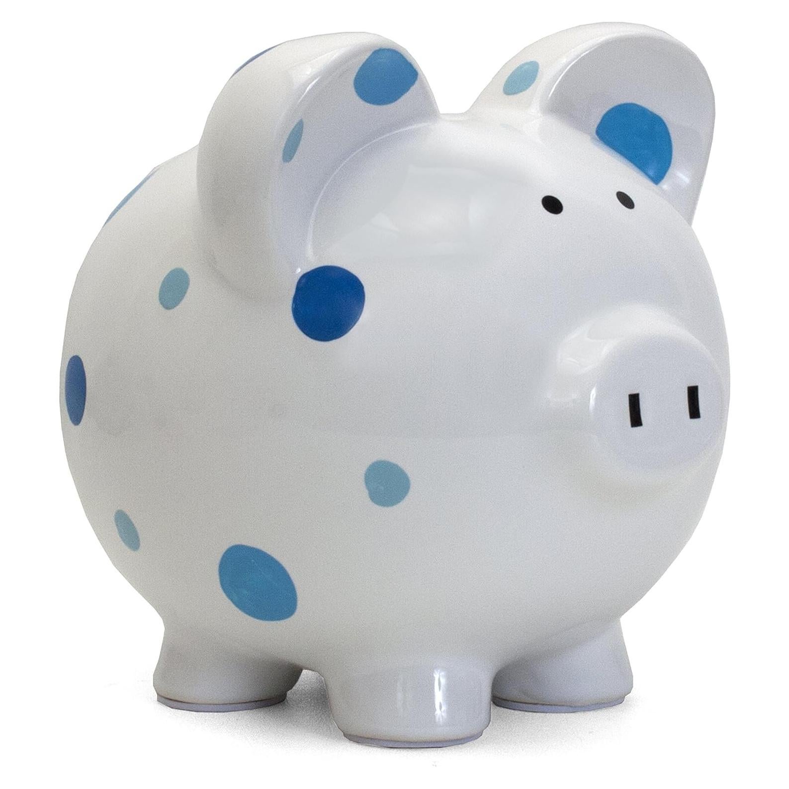 Hucha de Cerámica Lunares Azul Child to Cherish 20.32x17.78cm