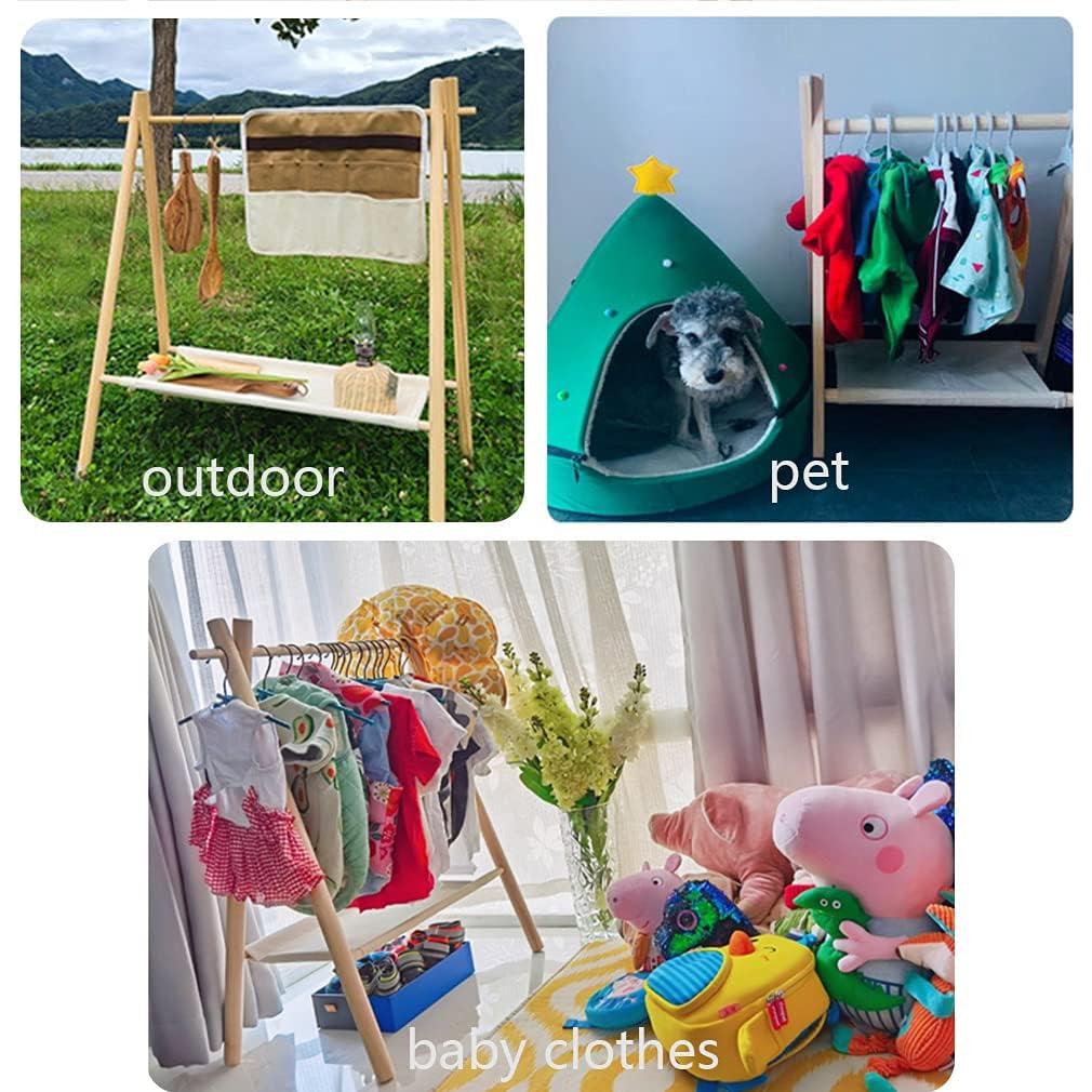 Perchero de Madera Morimoe Mediano Beige para Mascotas y Bebés