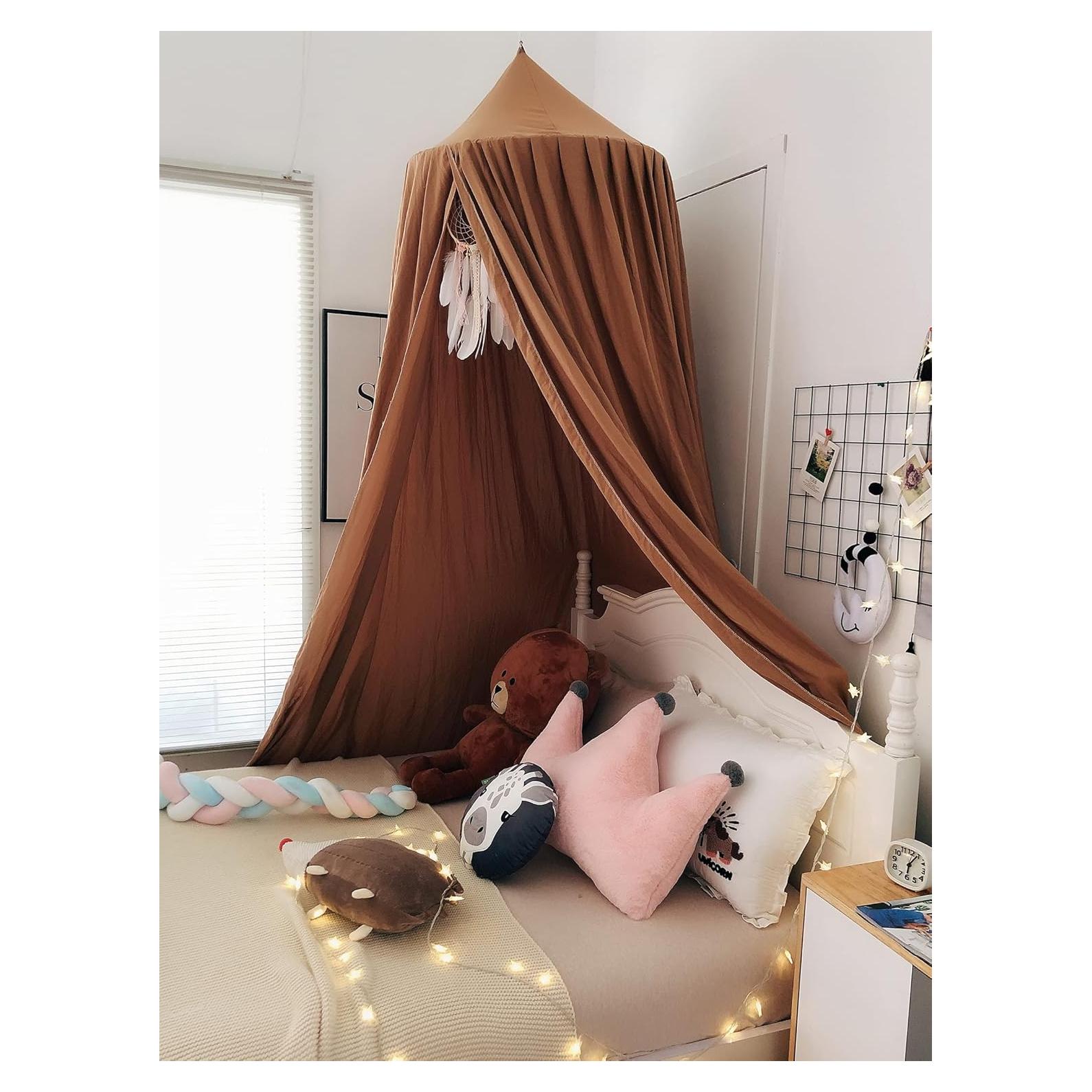 Dosel de Cuna KingKara Redondo Mosquitero 2.74m Café