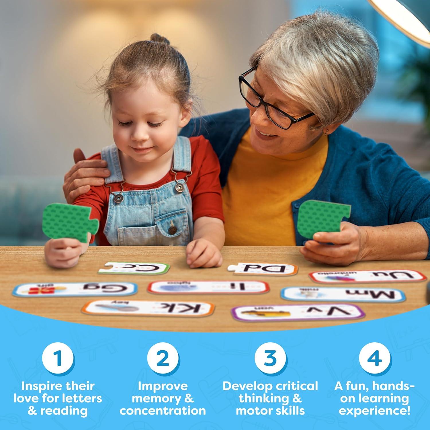 Rompecabezas de Alfabeto Momo & Nashi - 26 Piezas Educativas