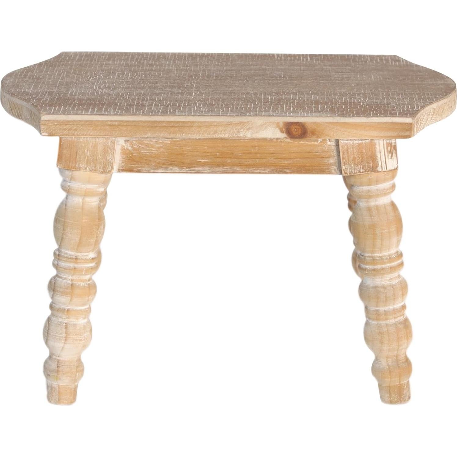 Taburete de Madera Natural Dwellington 40x19.5x26.5 cm