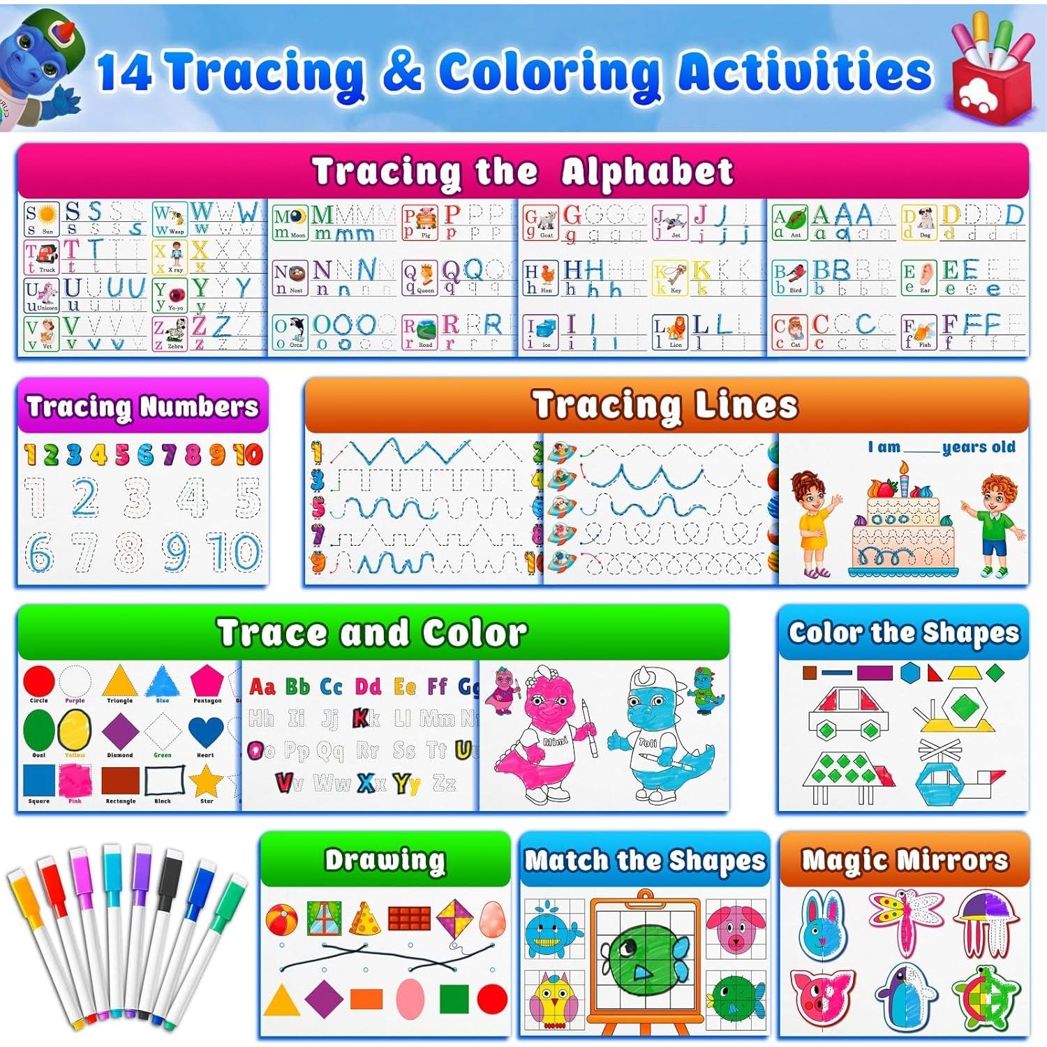 Libro Ocupado Curioso 2 Aprender Montessori Azul 3+ Años