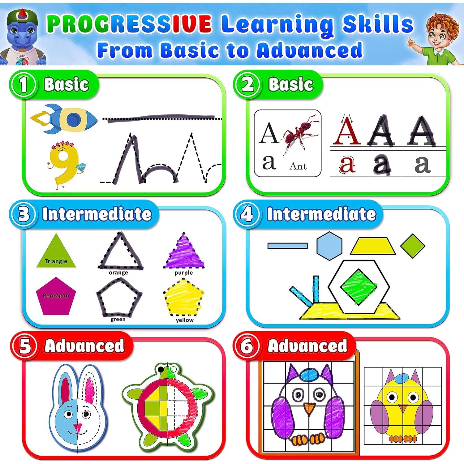 Libro Ocupado Curioso 2 Aprender Montessori Azul 3+ Años