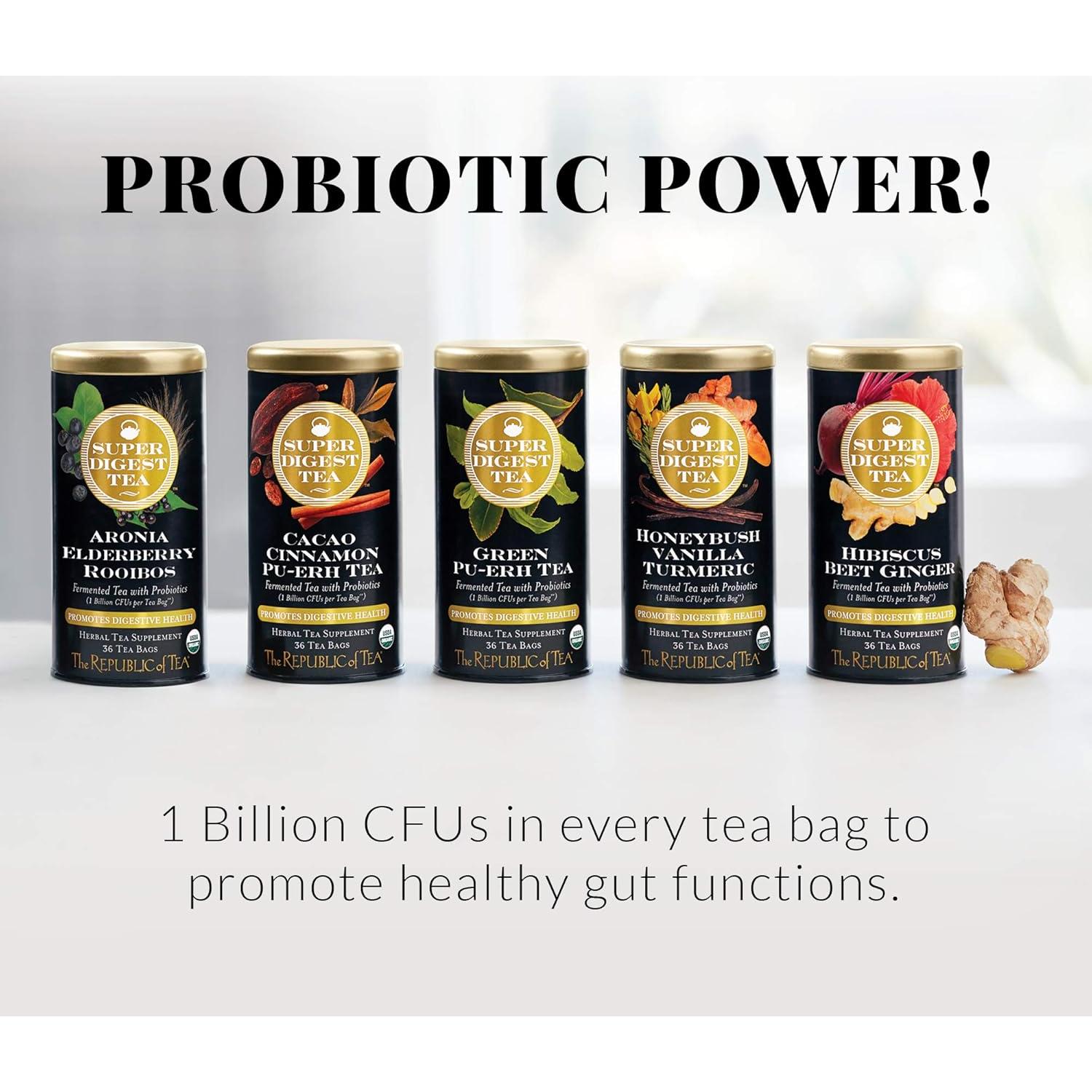 Té Rooibos Probiotico El Republicano del Té Aronia y Sáuco 36u