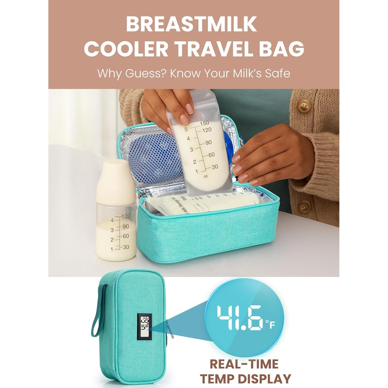 Bolsa Enfriadora de Leche Materna WIBOND Verde Claro 6-8 Bolsas