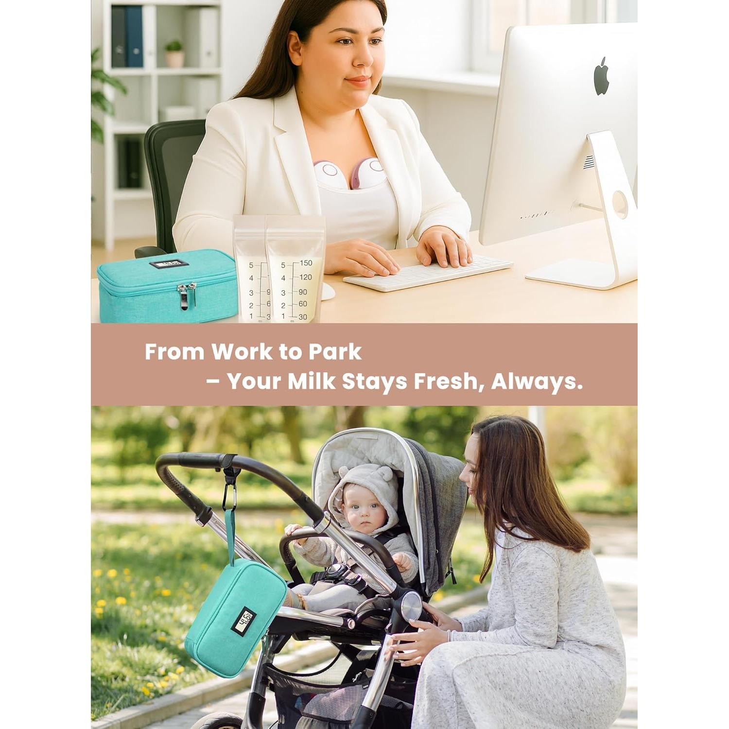 Bolsa Enfriadora de Leche Materna WIBOND Verde Claro 6-8 Bolsas