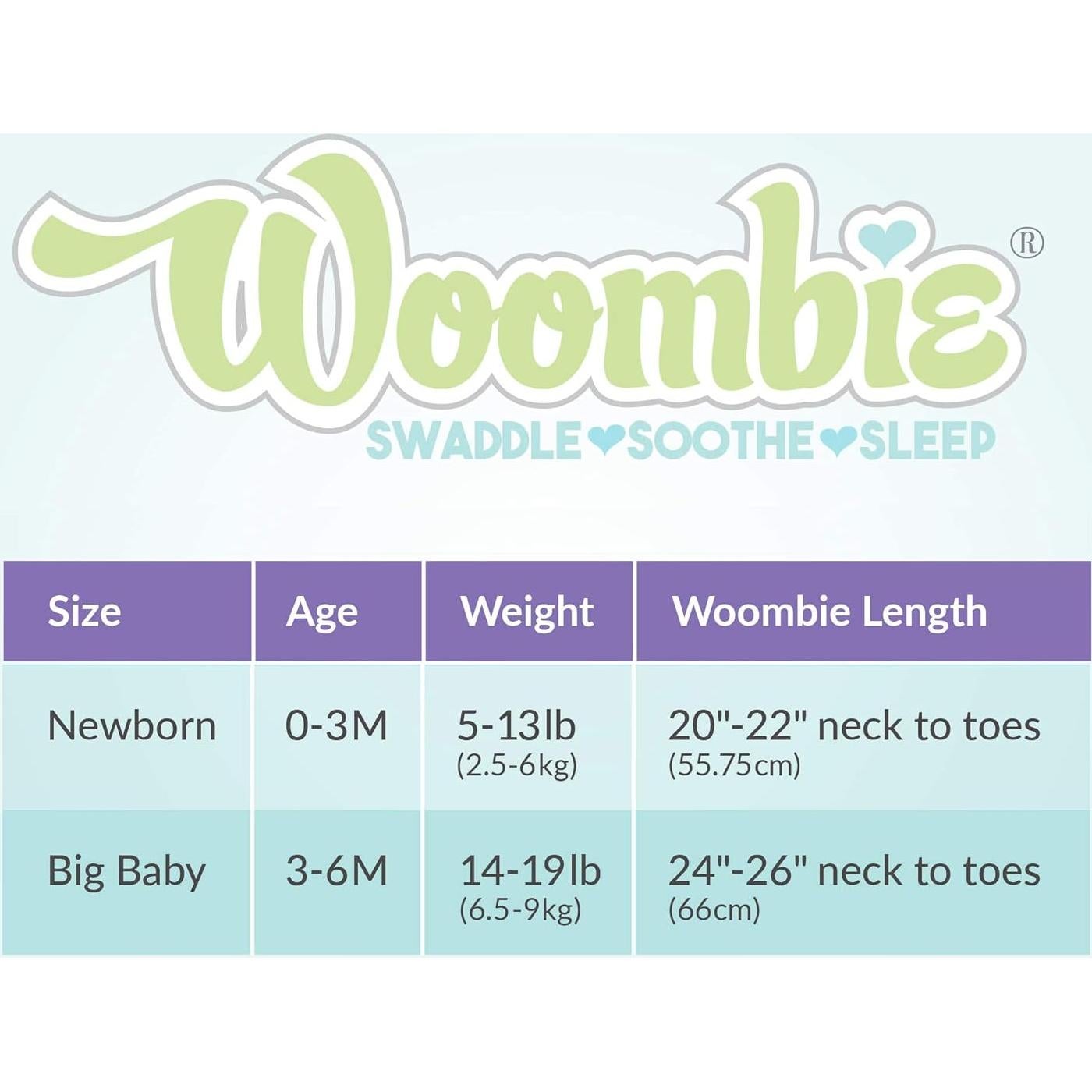 Manta de Envoltura para Bebés Woombie Original - Algodón 0-3 Meses