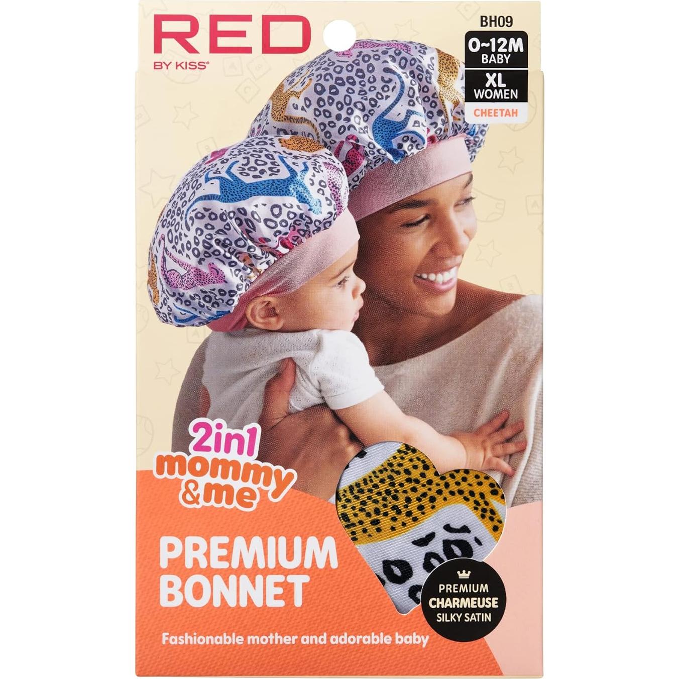 Gorro de Satén 2-en-1 Mamá e Hijo Red by Kiss Leopardo
