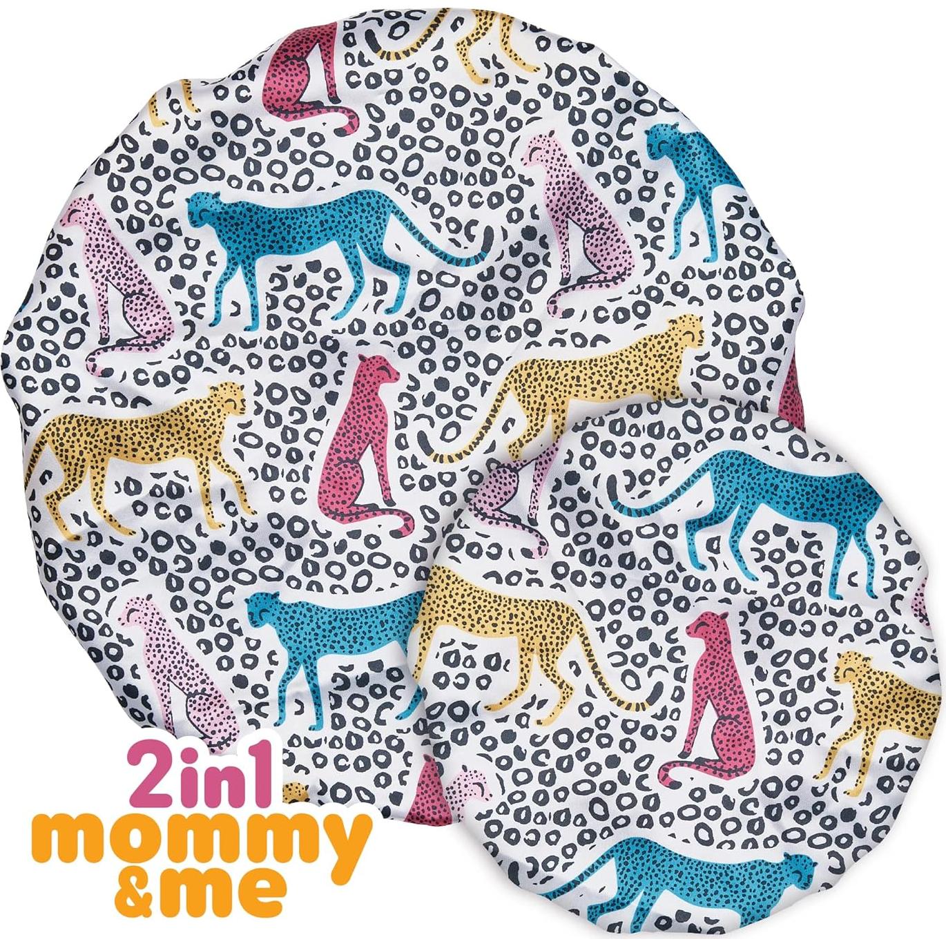 Gorro de Satén 2-en-1 Mamá e Hijo Red by Kiss Leopardo