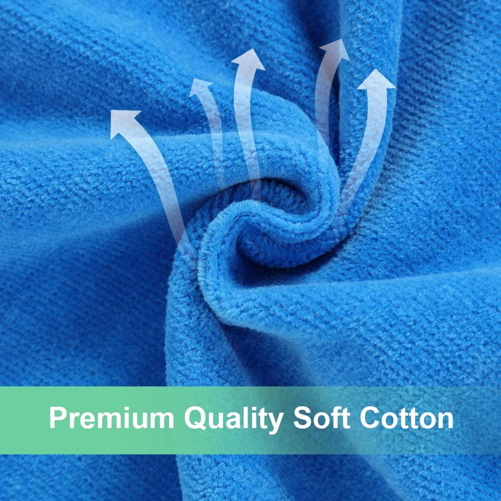 Toalla de Bebé MICHLEY con Capucha de Animal Algodón 90x90 cm Azul